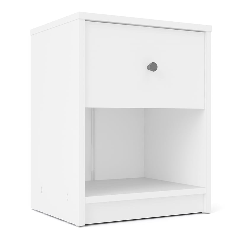 Tvilum Portland 1 Drawer Wood Nightstand in White