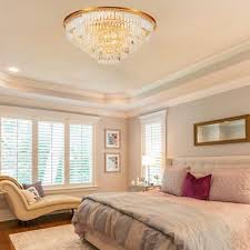 13 light modern round flush mount k9 crystal chandelier lighting 