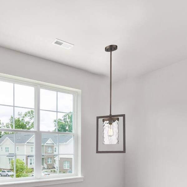 1-light Antique Black Lantern Chandelier