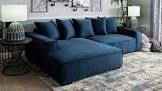 Luxe Chaise Lounge navy home by Sean and Catherine (chaise only) 