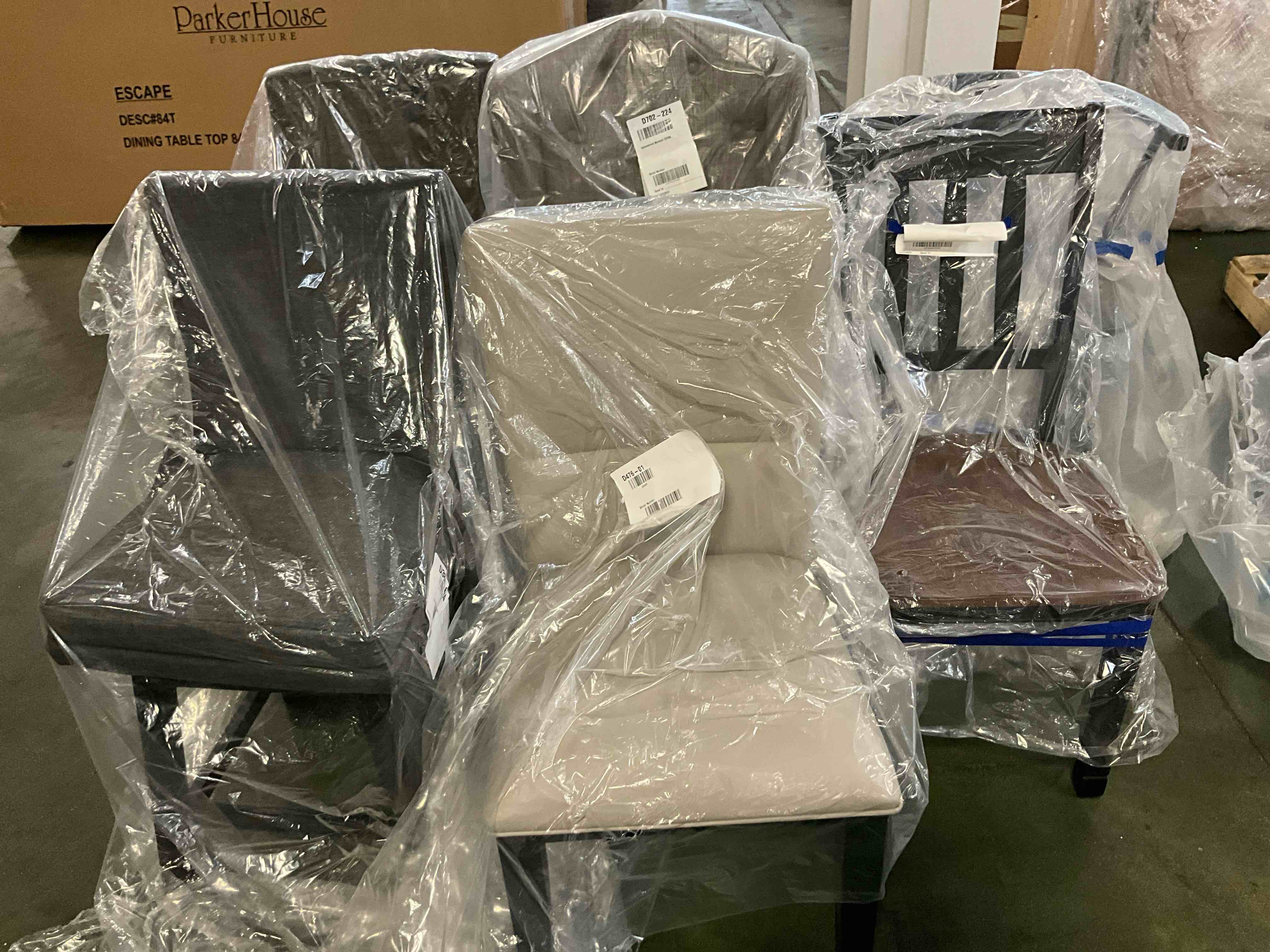 Lot of 6 Assorted High End Dining Chair 