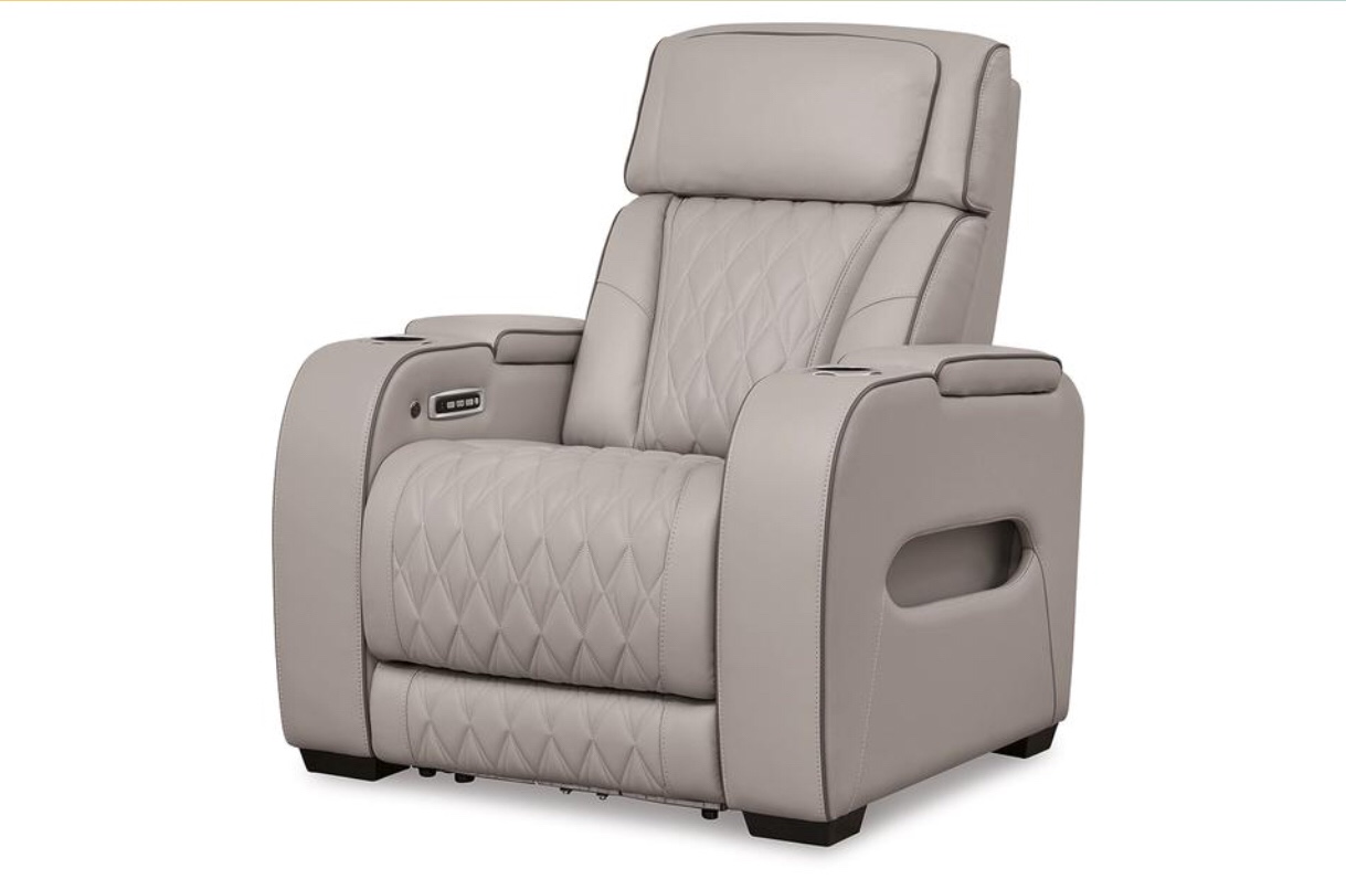 Incomplete Power Recliner with Adjustable Headrest