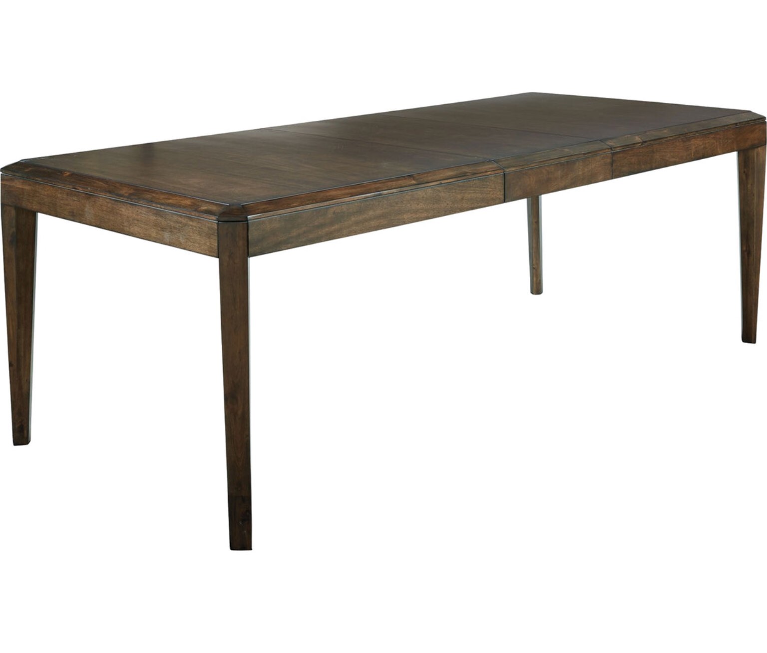 Dining Room Extension Table, Dark Warm Brown Finish