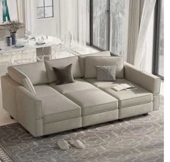 Similar to Belffin Modular Velvet Sectional Sofa with Chaise Lounge Sectional Sleeper Sofa with Storage Chaise Bed Couch for Living Room Grey
