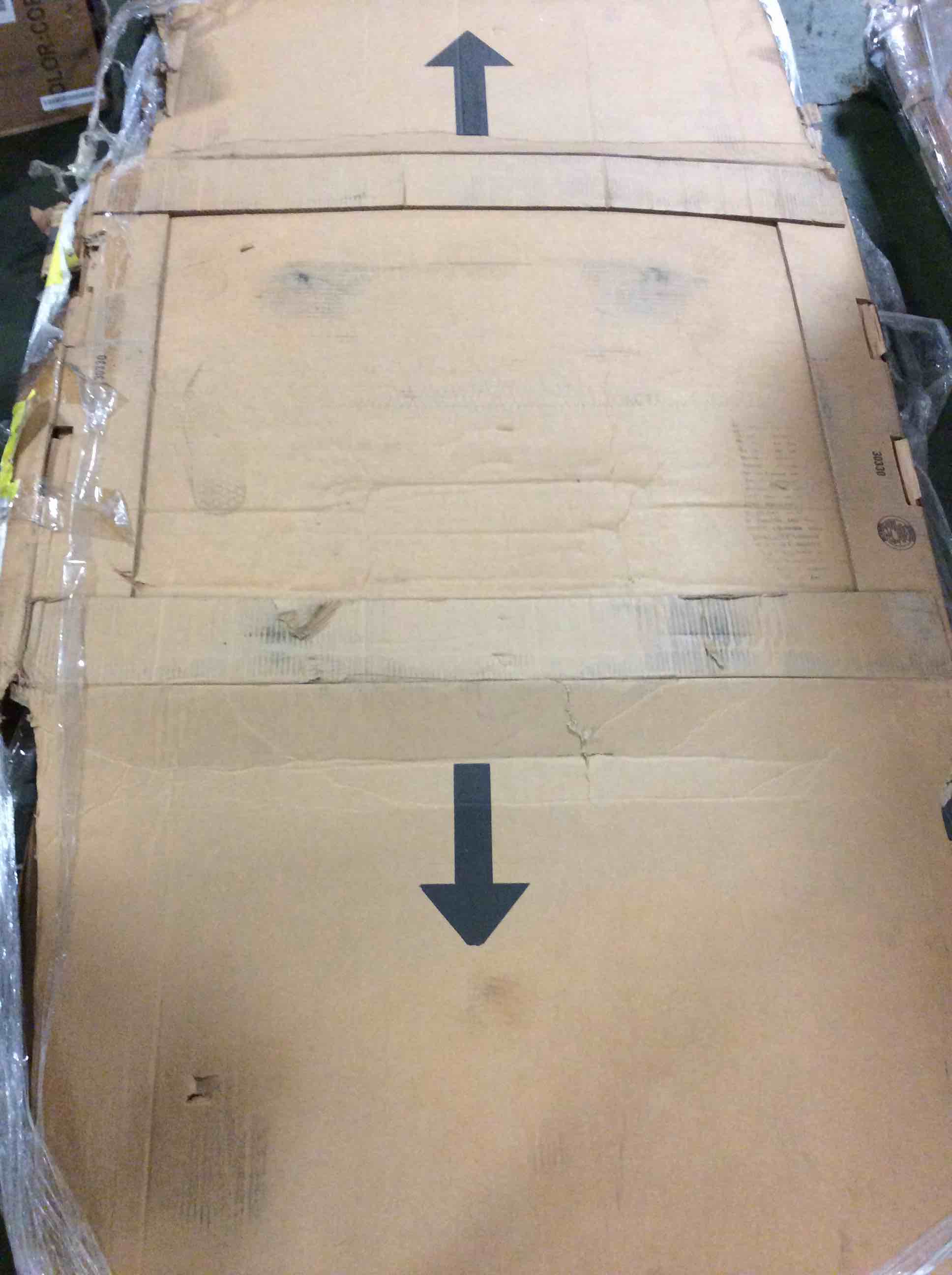 Condition photo showing As Is for eastern king storage bed.((incomplete))