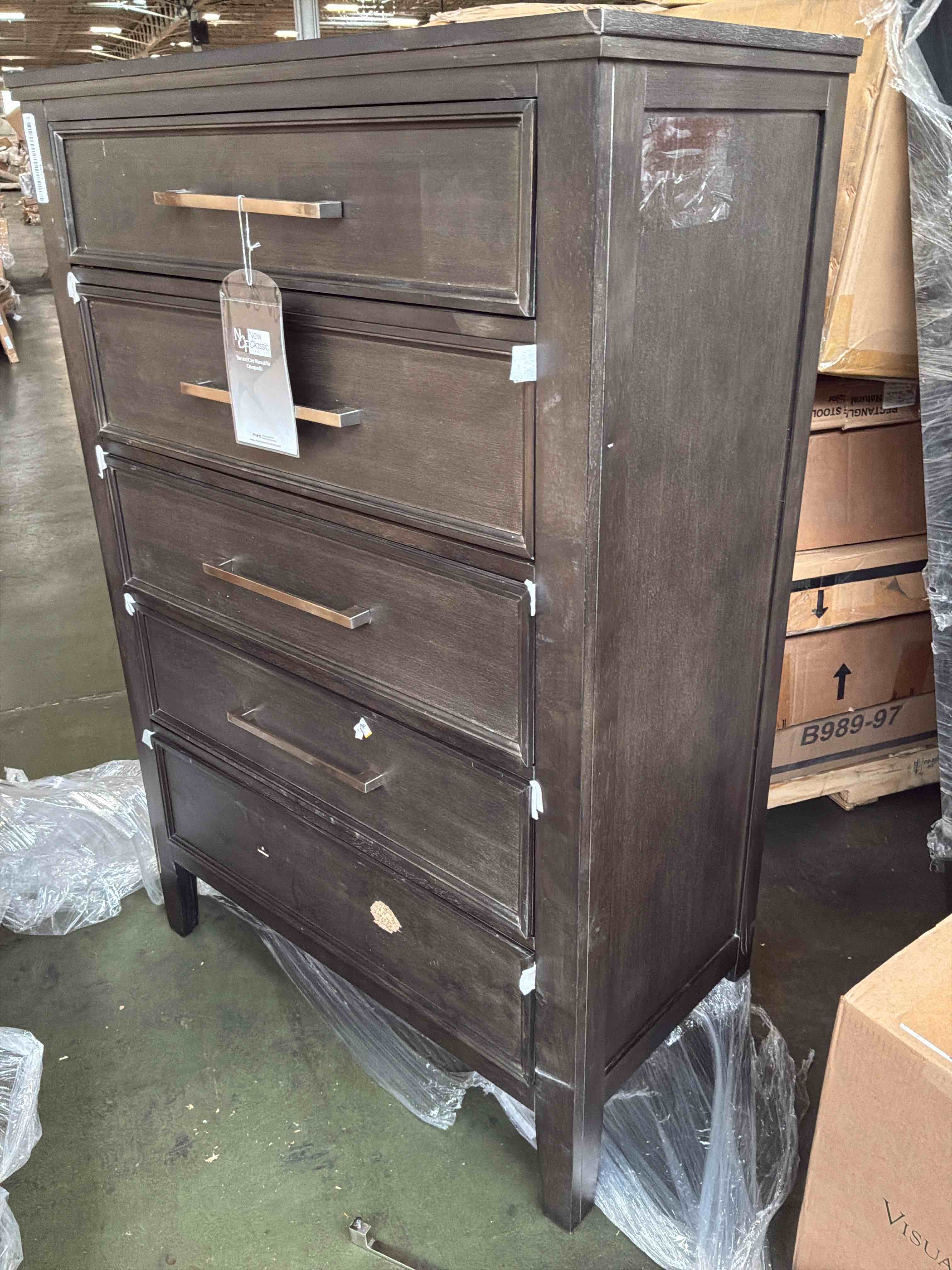Condition photo showing As Is for andover chest-nutmeg