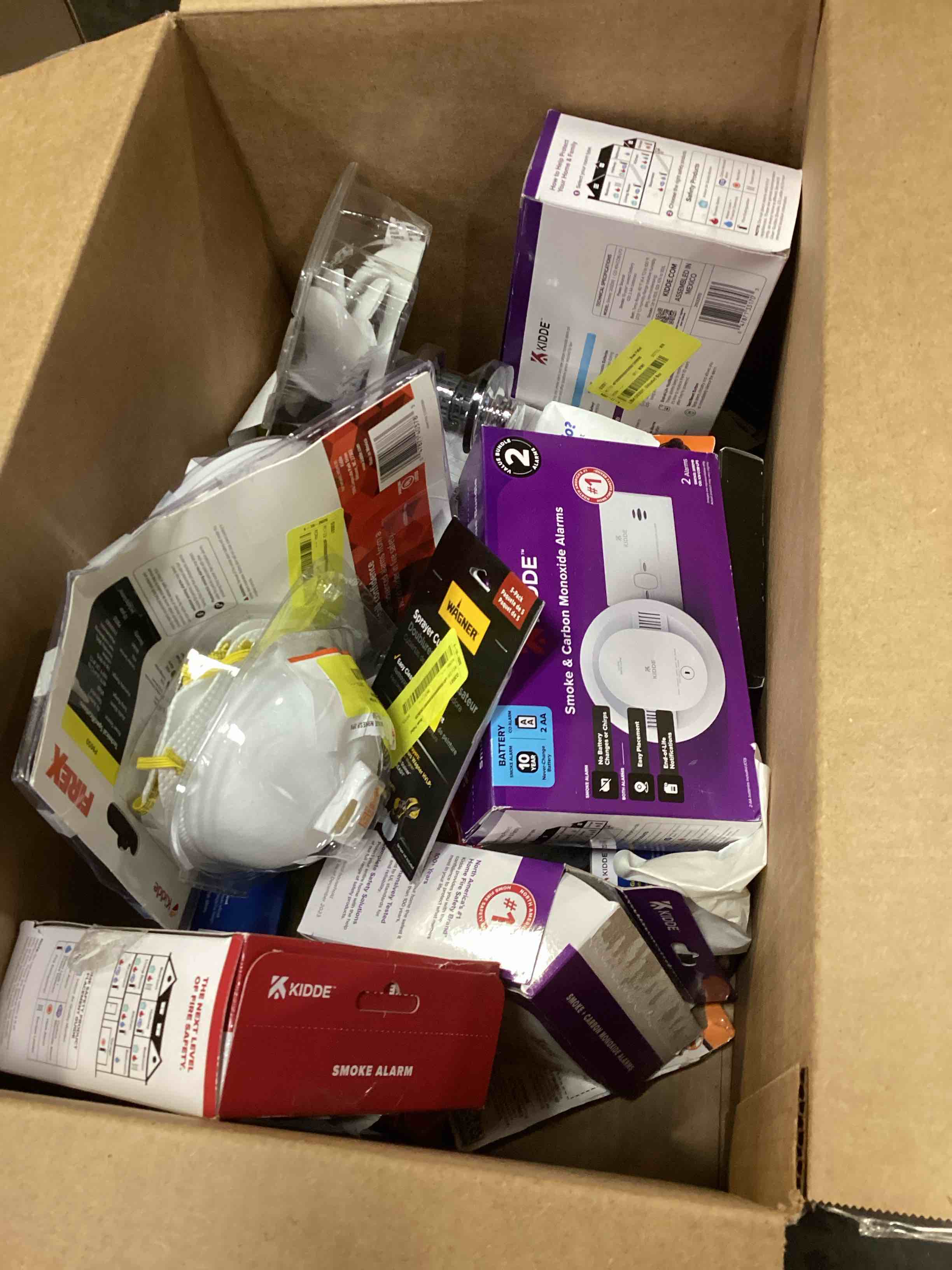 Condition photo showing As Is for assorted home improvement lot (small tools, screw, home accessories, etc.)