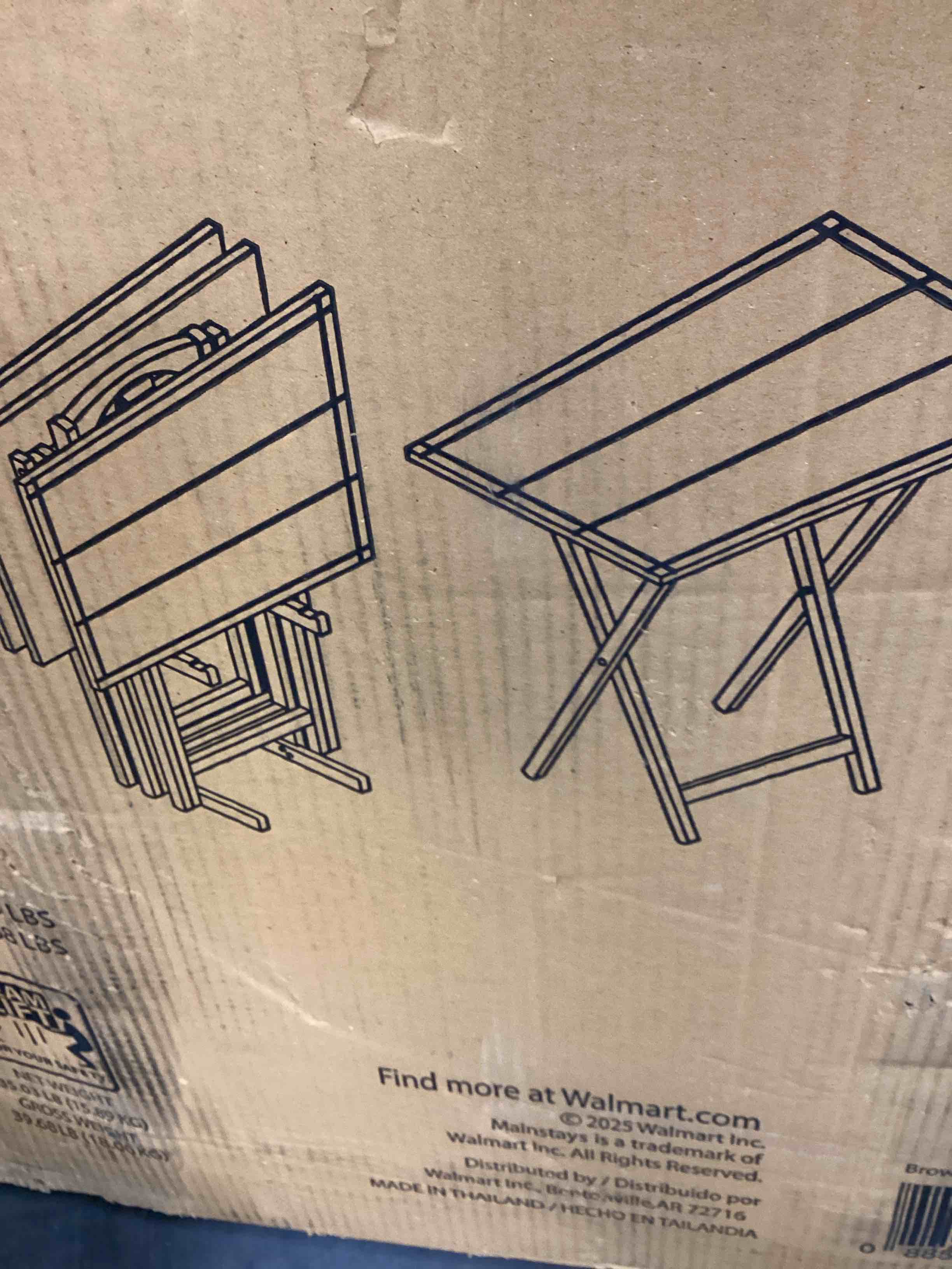 Mainstays 5 pieces Oversized TV Tray