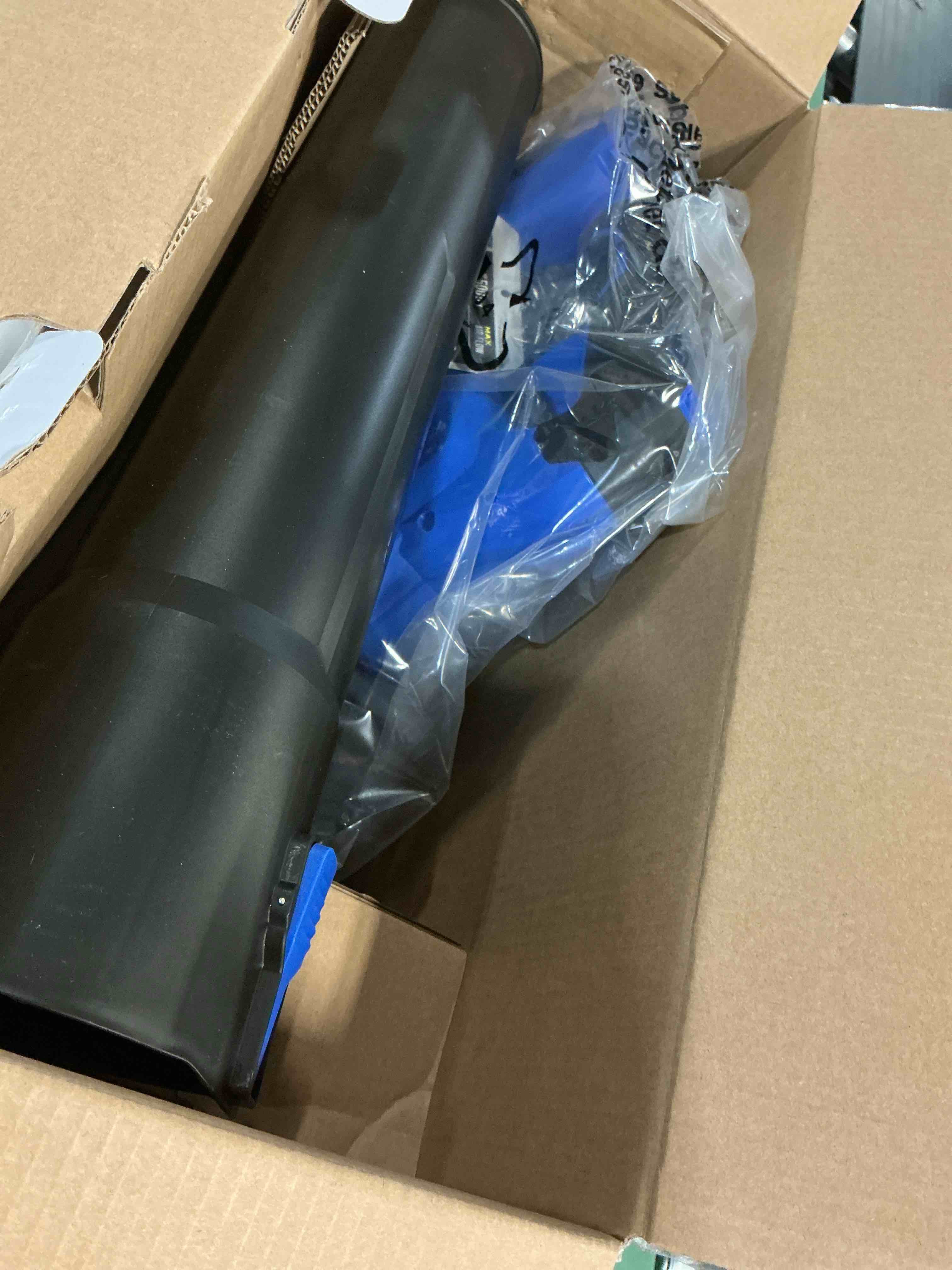 Condition photo showing As Is for (incomplete ) kobalt 24-volt max 120-mph brushless handheld cordless electric leaf blower 4 ah (battery included and charger included)