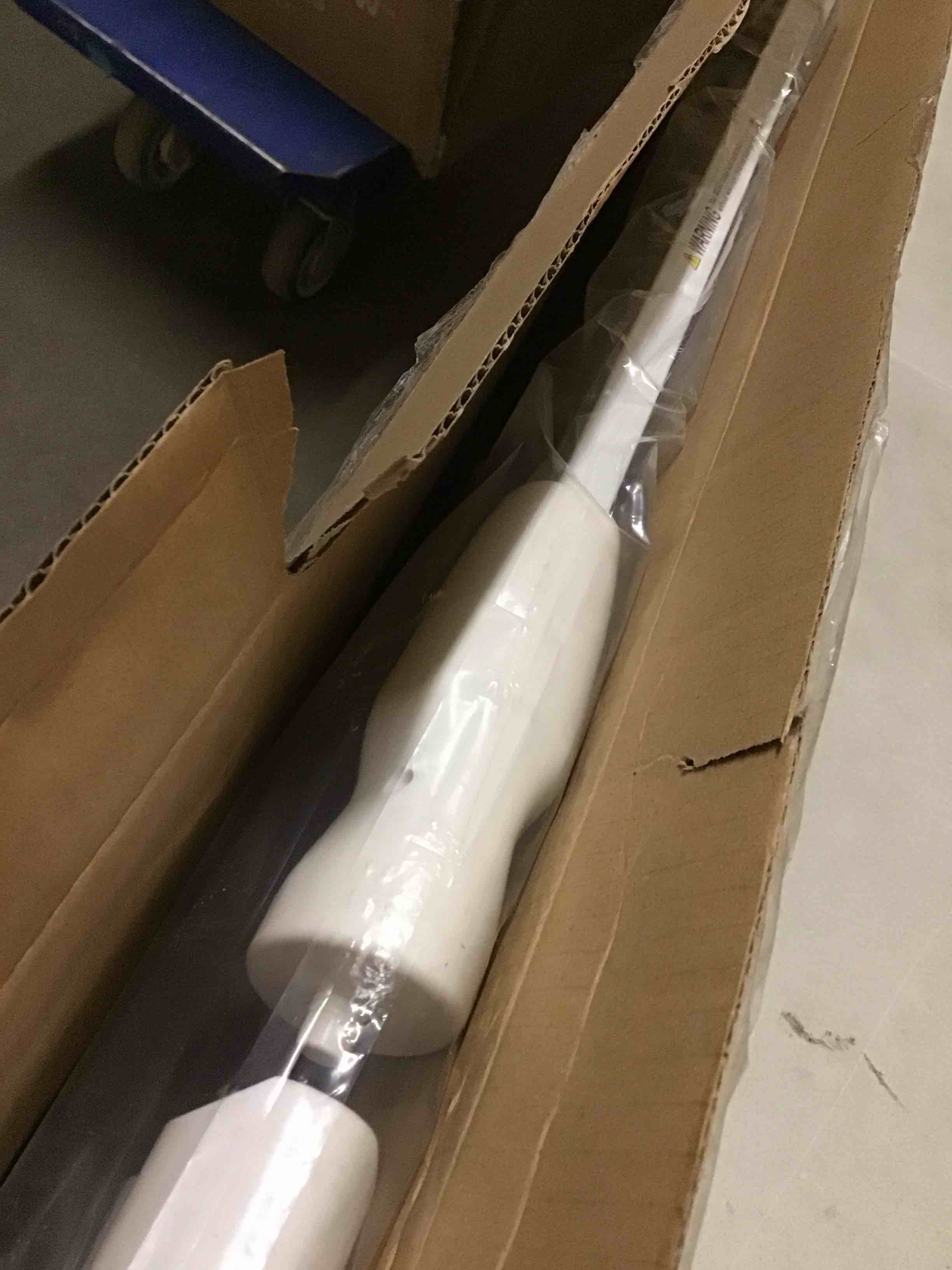 Condition photo showing New/Like New for elevon baby gate for stairs doorways, 29.1–33.8" extra wide 36” tall dog gate with auto-close, pressure mounted walk through pet gate, white