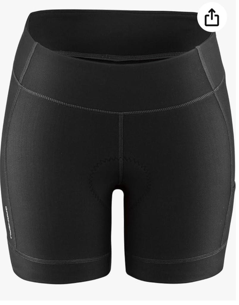 garneau women's fit sensor 5.5 shorts 2 large black 