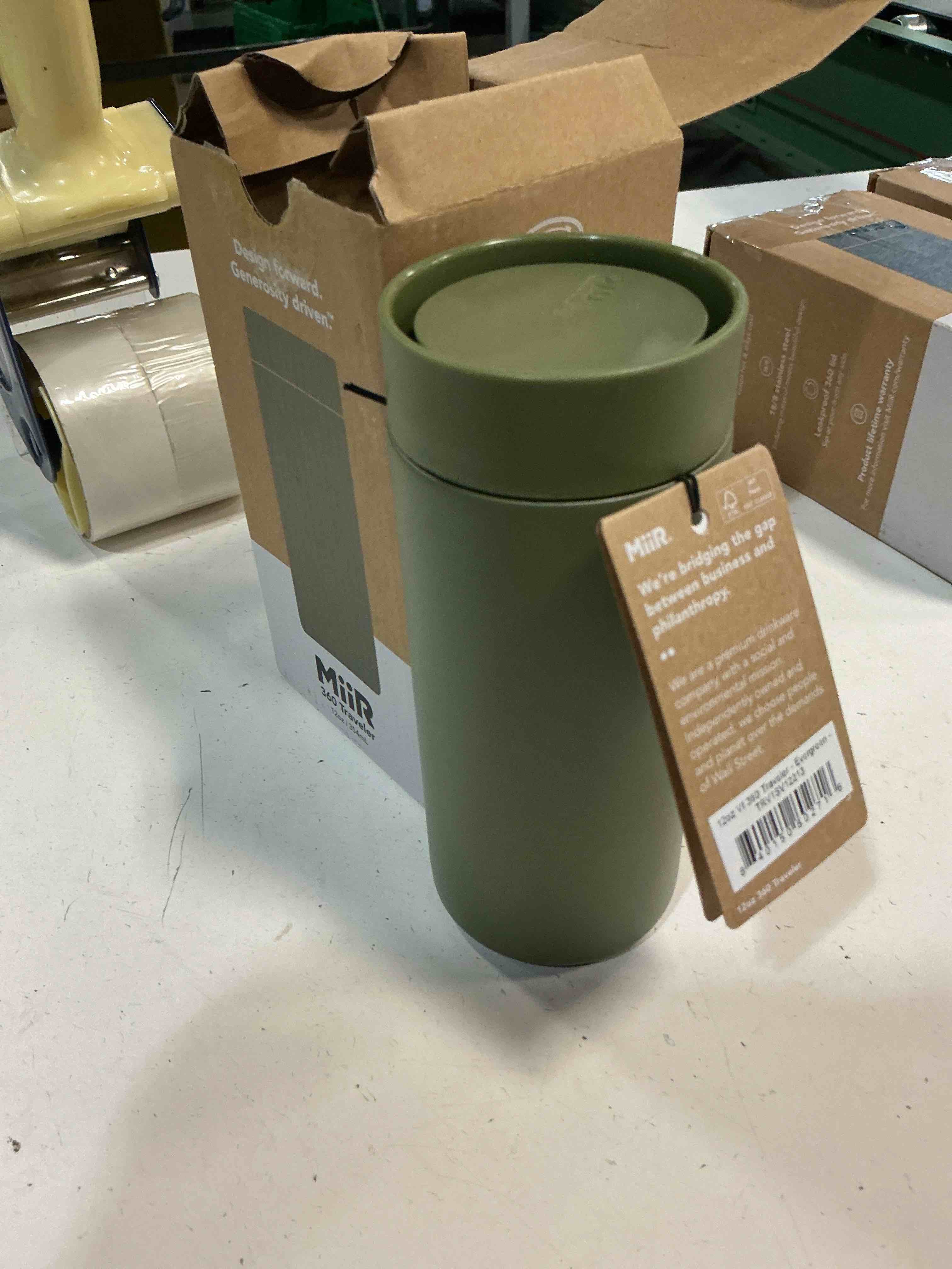 Condition photo showing New/Like New for miir 360 traveler, stainless steel double-wall vacuum insulated tumbler - leakproof 360 lid for easy sipping on the go; perfect for hot & cold drinks