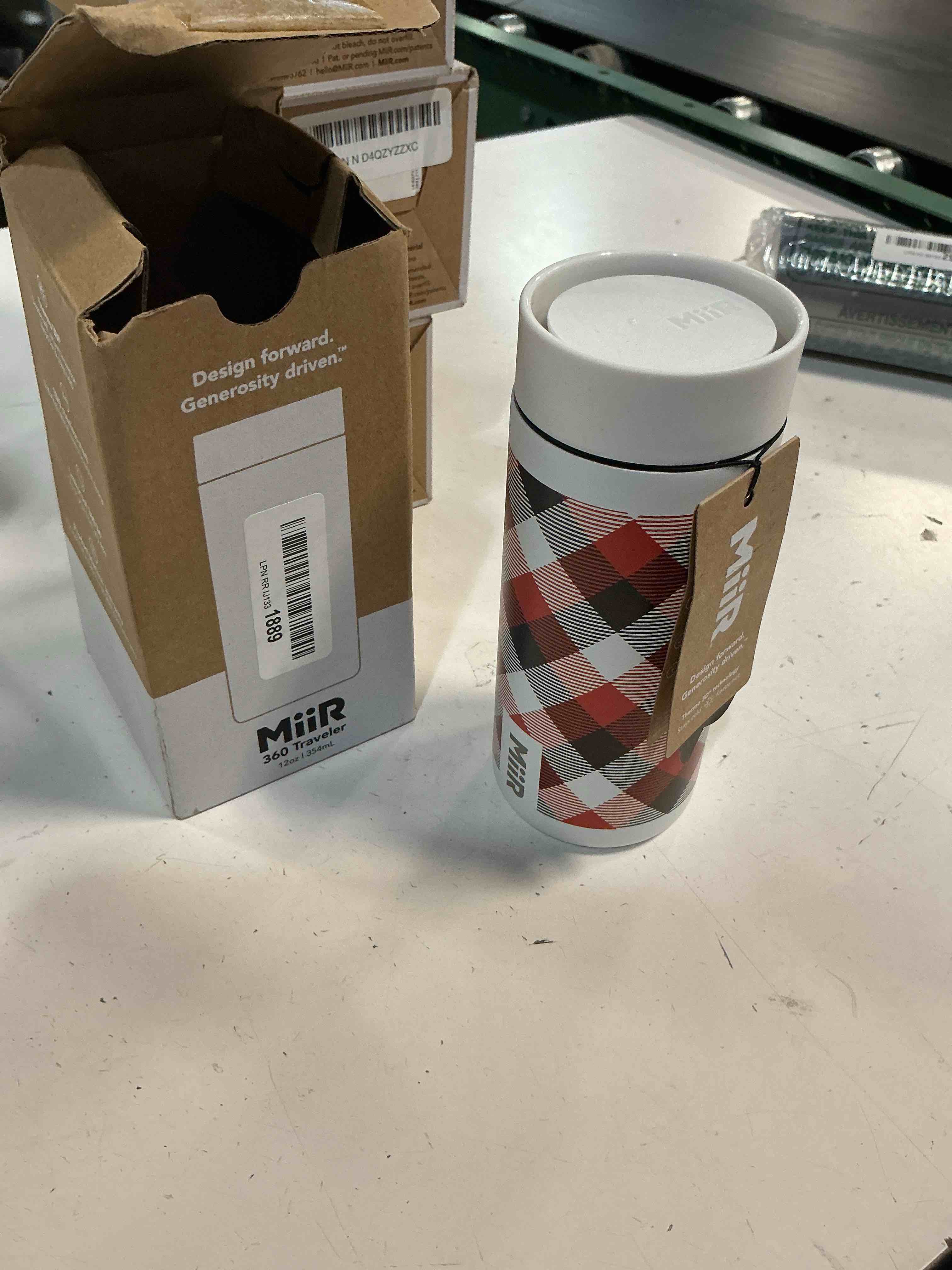 Condition photo showing New/Like New for miir 360 traveler, stainless steel double-wall vacuum insulated tumbler - leakproof 360 lid for easy sipping on the go; perfect for hot & cold drinks
