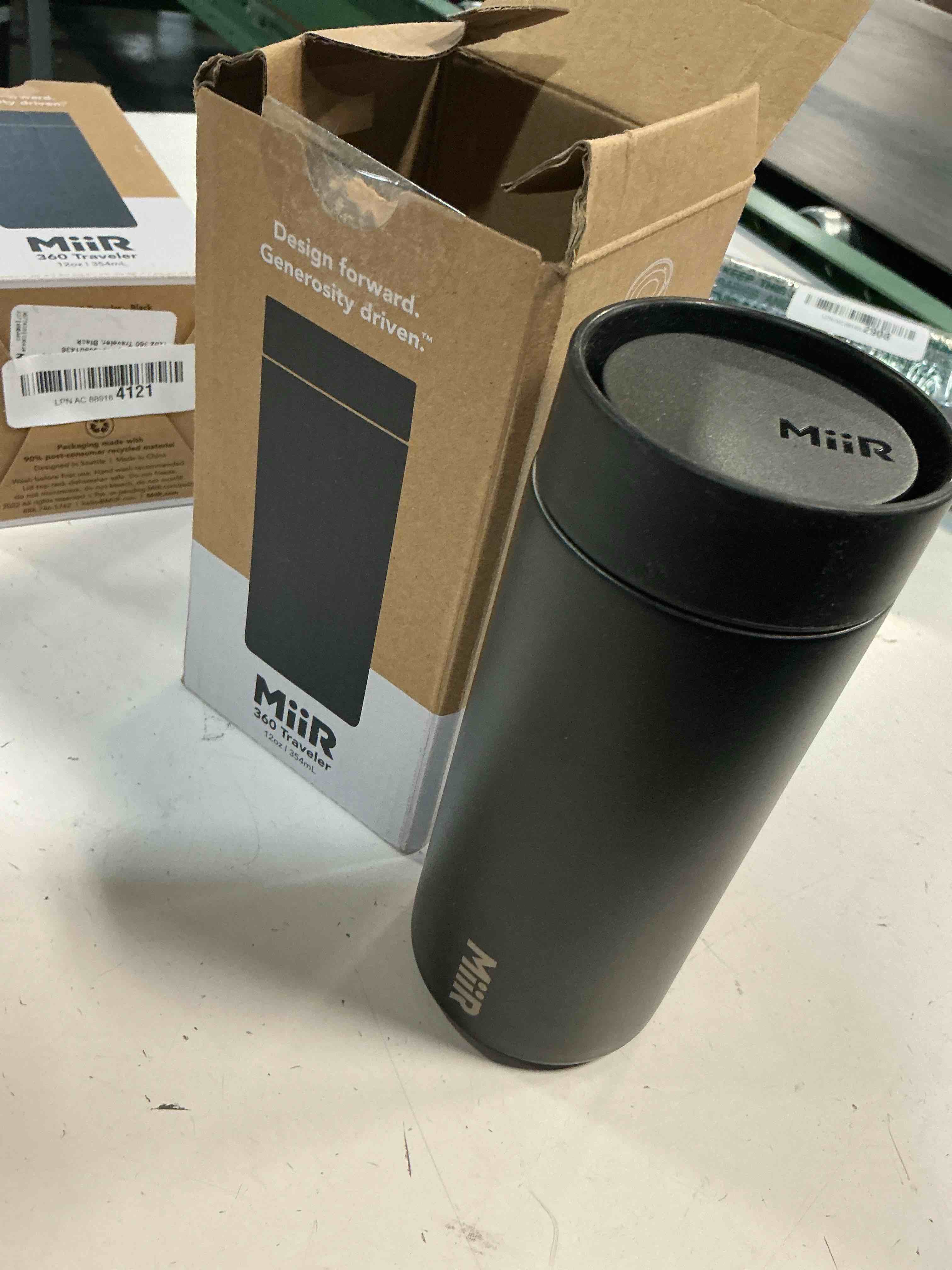 Condition photo showing New/Like New for miir 360 traveler, stainless steel double-wall vacuum insulated tumbler - leakproof 360 lid for easy sipping on the go; perfect for hot & cold drinks