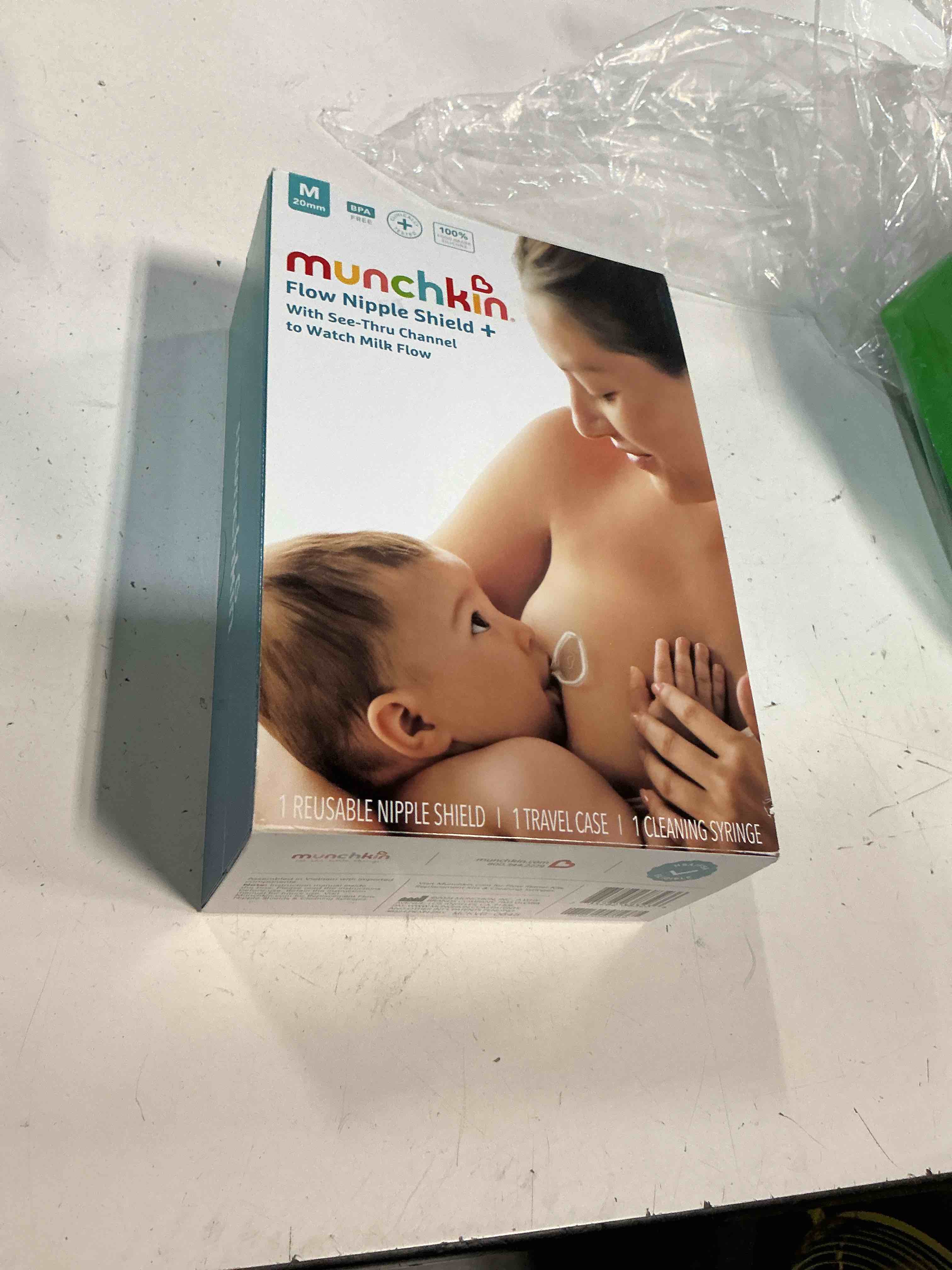 Condition photo showing Brand New for munchkin flow breastmilk and latch monitor, nipple shield for newborn with see-through channel to check milk flow, 20mm