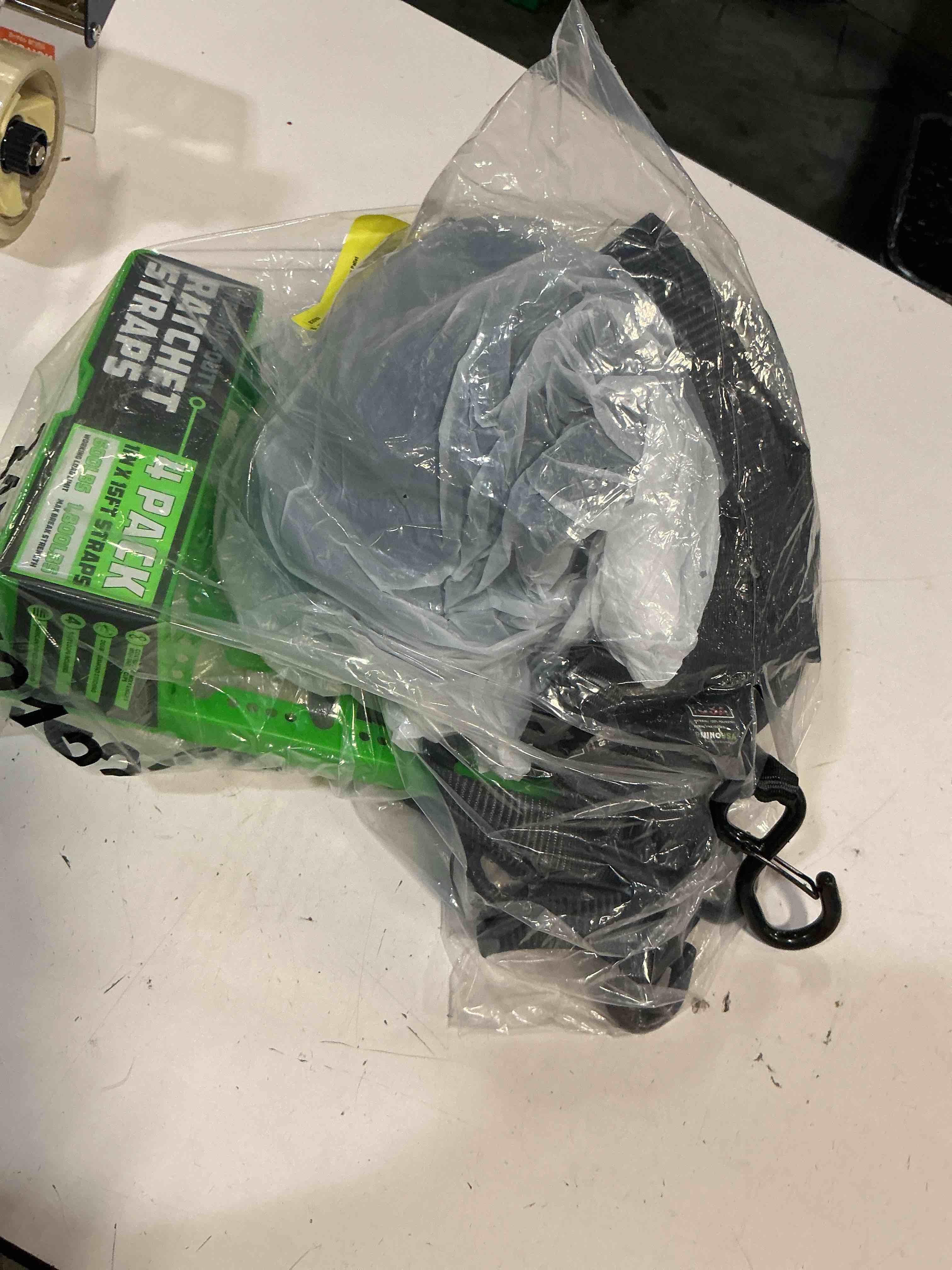 Condition photo showing As Is for medium duty ratchet straps