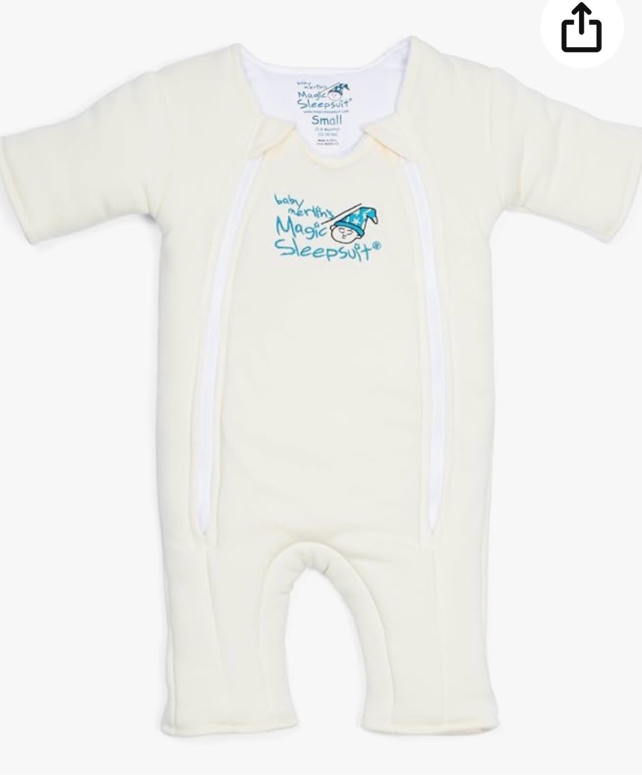 HALO Baby Merlin Magic Sleepsuit 100% Cotton Three Quarter Sleeve Wearable Blanket - Cream S