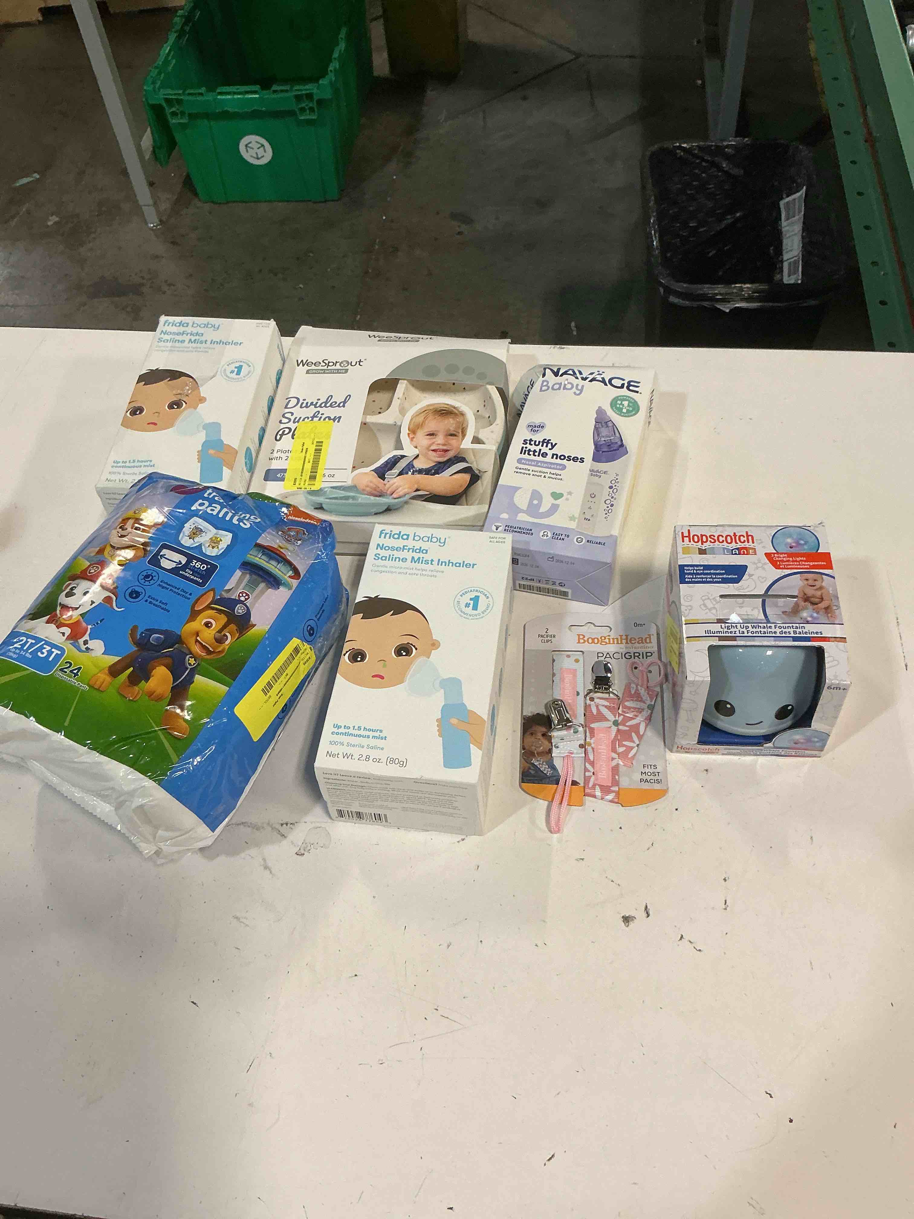 Condition photo showing As Is for assorted lot of baby items (baby clothes, baby accessories, baby toys)