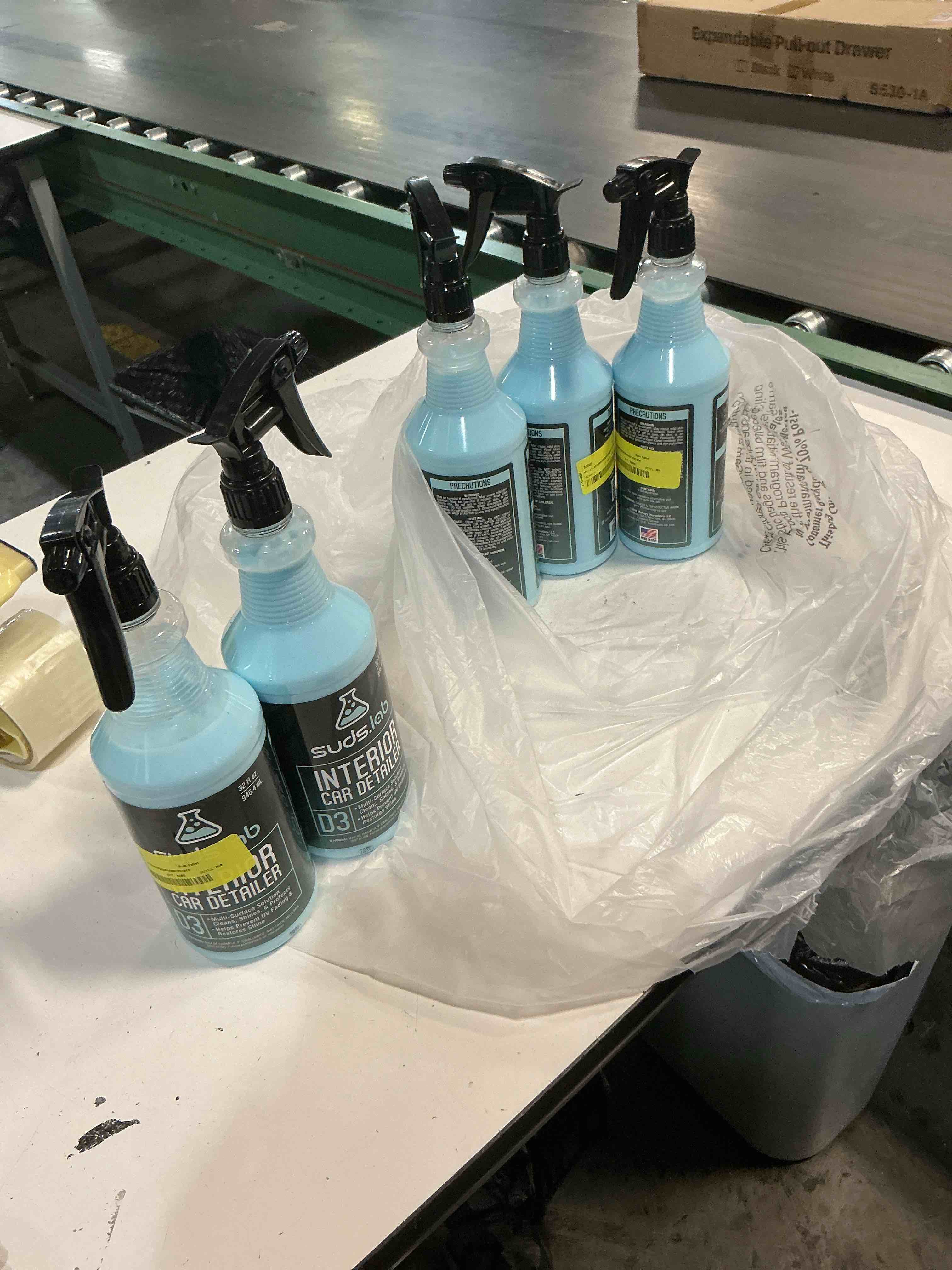 Condition photo showing Brand New for suds lab d3 interior car detailer  32 oz. bottle 5 pack