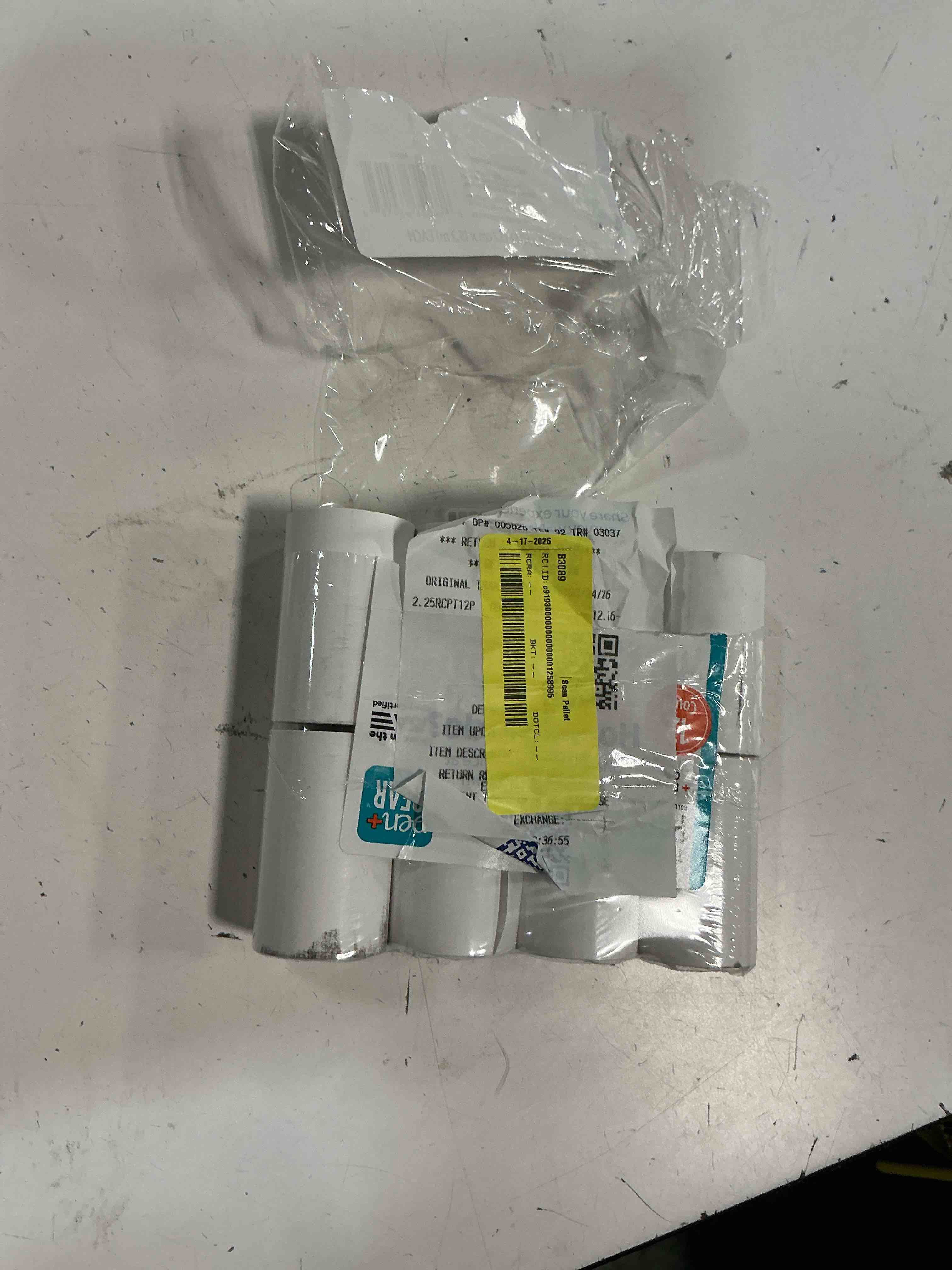 Condition photo showing As Is for pen+gear 2 1/4 x 50 bpa free thermal paper rolls 12 count