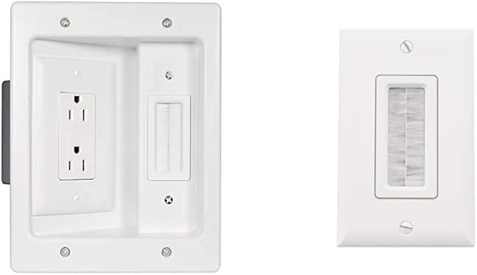 legrand onq wall cable management kits | cable concealer and wall plate ( similar 