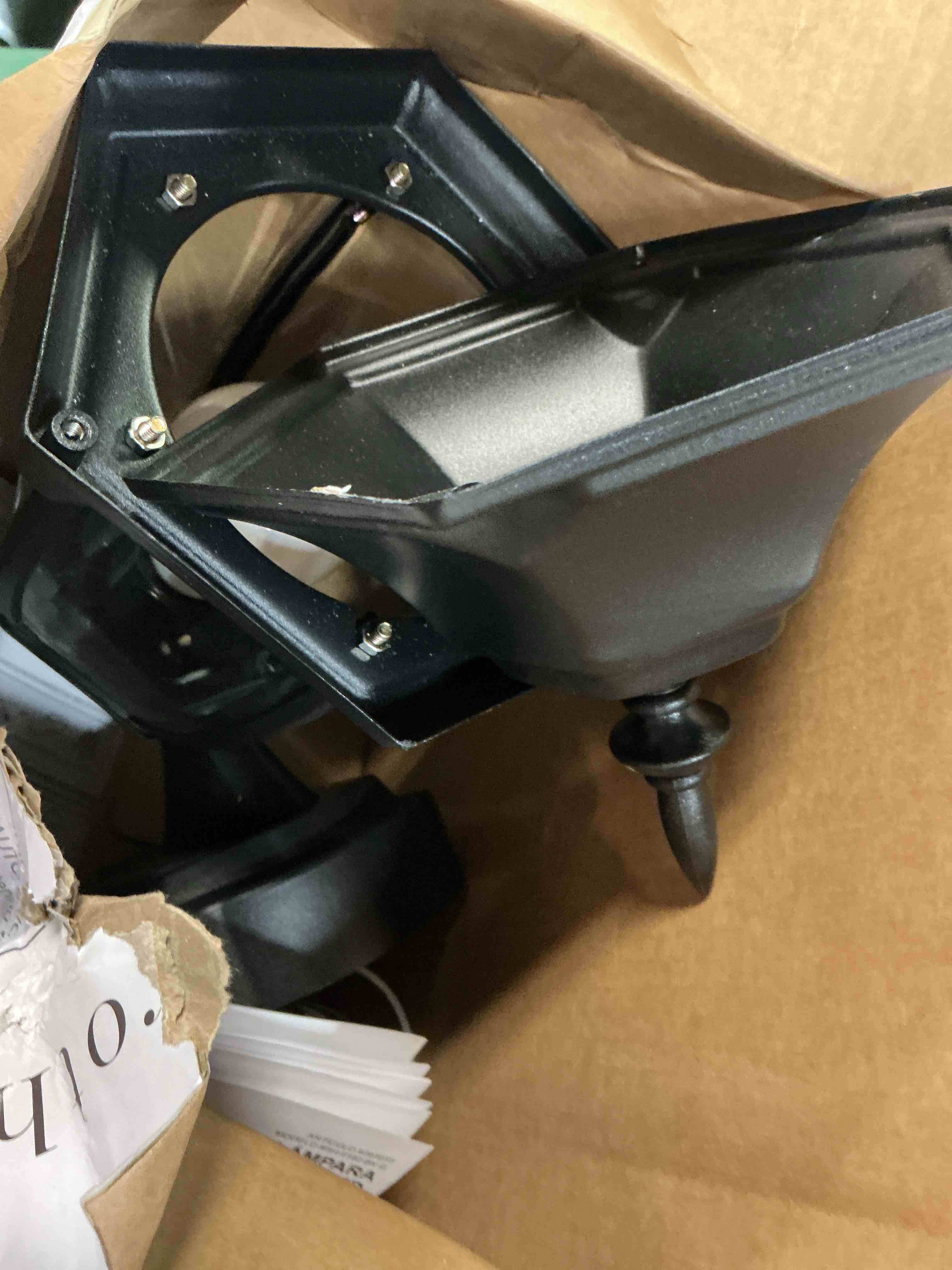 Condition photo showing As Is for secure home alexandria 18.5-in h black motion activated outdoor wall light