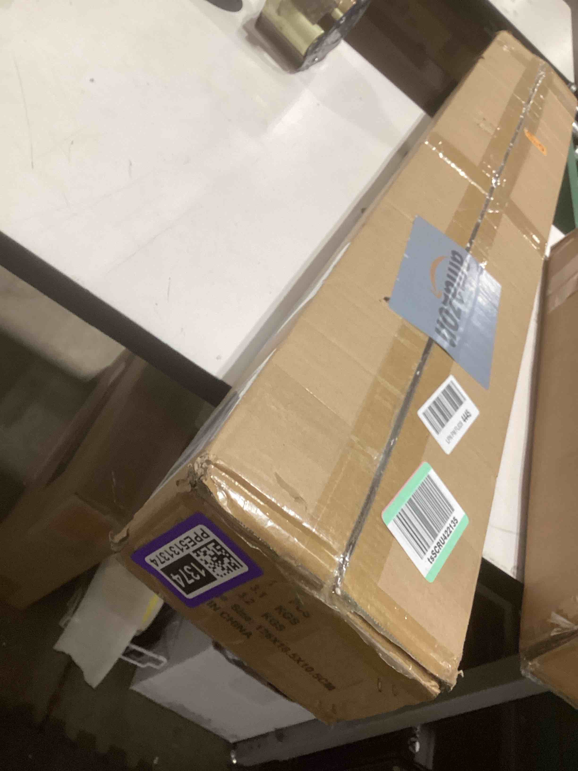 Condition photo showing As Is for 48 inch led modern bathroom vanity lighting fixtures over mirror, brushed nickel adjustable makeup vanity light bar dimmable 5cct 46w 3000k-5000k nickel-48 inch 5cct