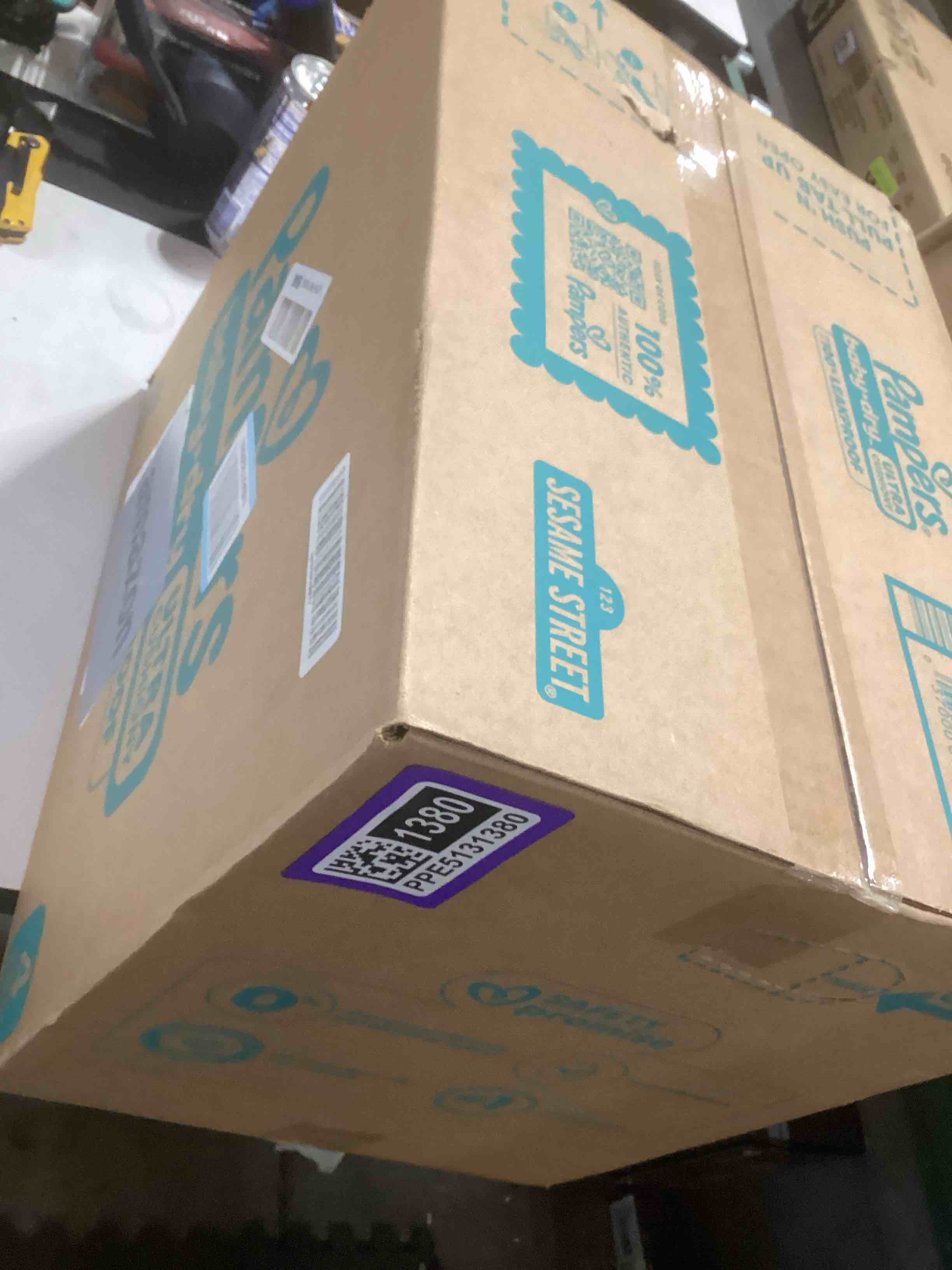 Condition photo showing New/Like New for pampers diapers - baby dry - size 4, 186 count, absorbent disposable infant diaper (packaging may vary) size 4 186