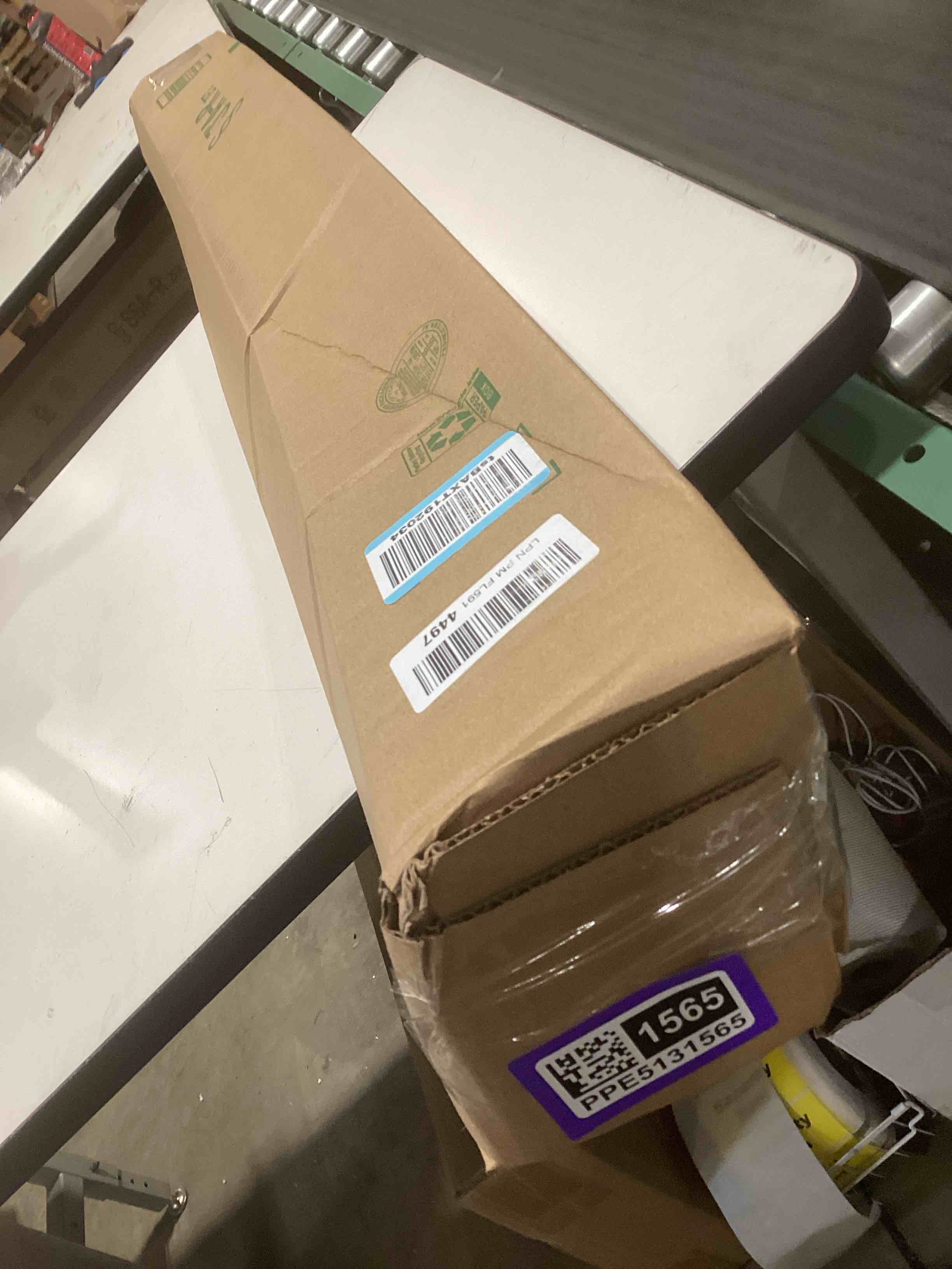 Condition photo showing Good Condition for blinds for indoor windows 1" vinyl l-shaped slats cordless mini blinds for home, 45" w × 48" h - white white 45" w × 48" h