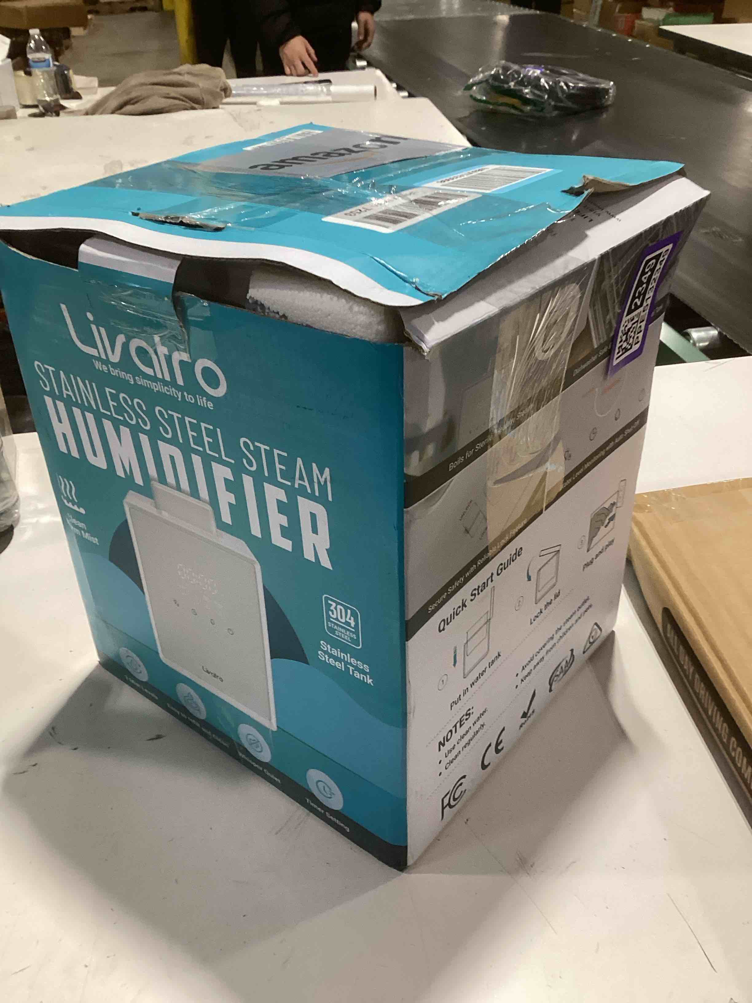 Condition photo showing Good Condition for stainless steel humidifier, 3l warm mist humidifier, easy clean with warm steam humidifier, healthy air mist humidifiers for bedroom living room, with sleep mode and auto-off setting 3lwhite