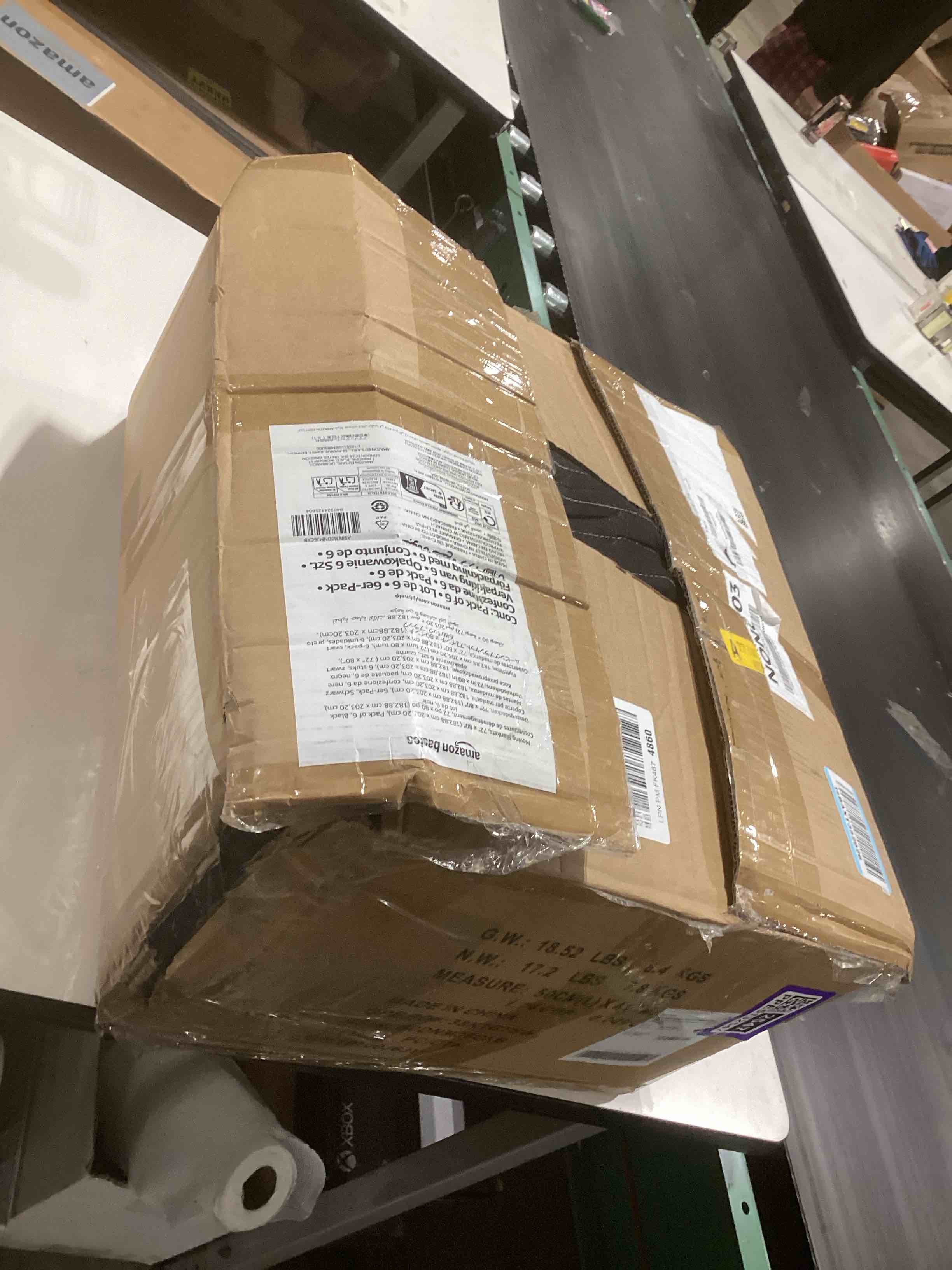 Condition photo showing Good Condition for amazon basics moving blankets, 72" x 80", pack of 6, black 72-inch by 80-inch