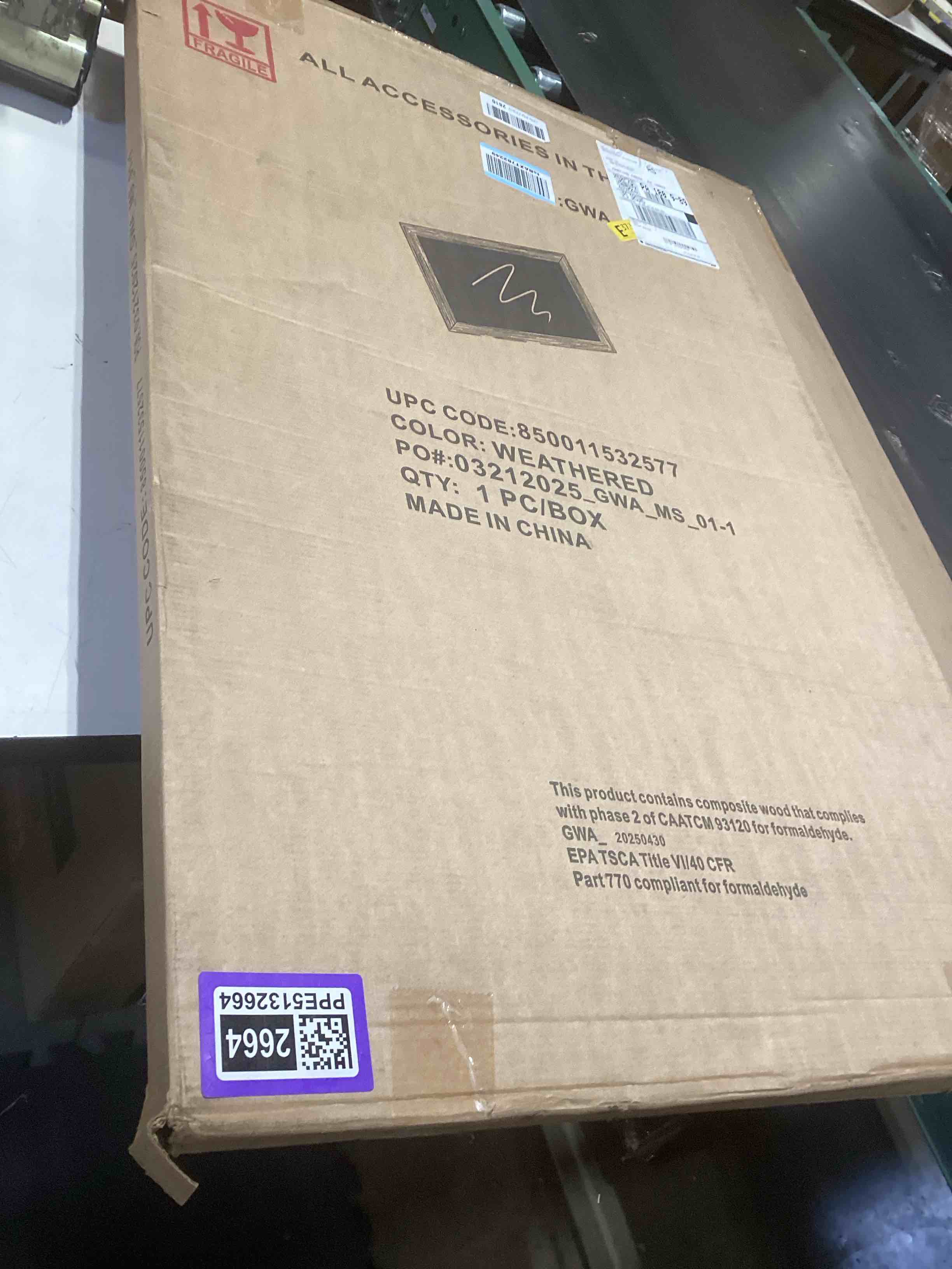 Condition photo showing Good Condition for hbcy creations 20" x 30" weathered lightwash solid wood frame wall chalkboard, magnetic surface, home décor, restaurant & café menus, blackboard, includes chalk, eraser & hanging hardware 6 - weathered 20 x 30 inches