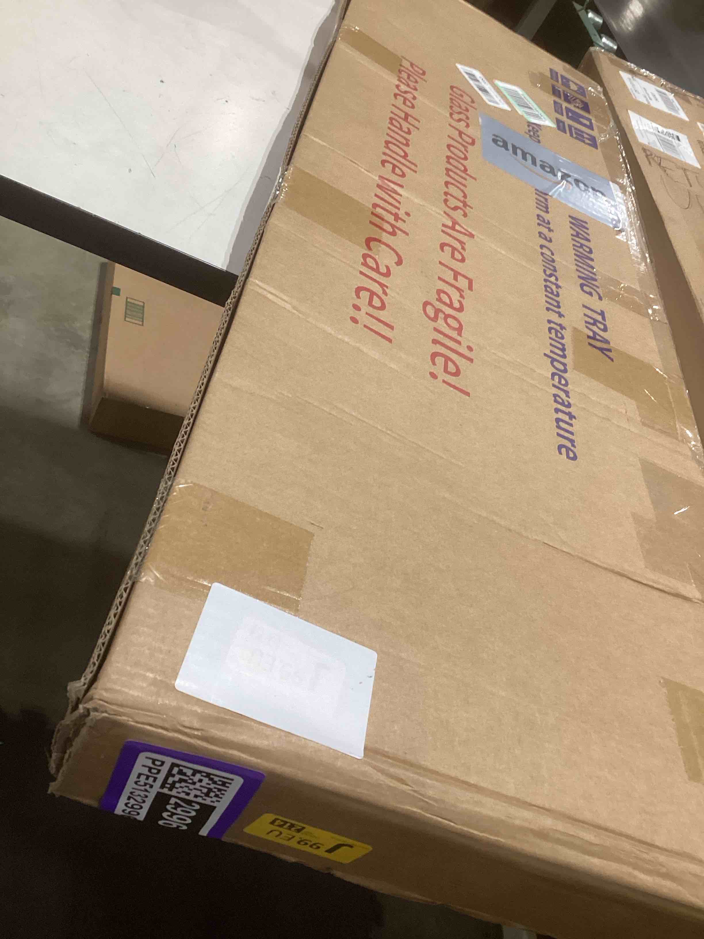 Condition photo showing As Is for warming trays for buffets party (extra long 40"x12"), warming mat for food with thermostat & full surface warming, temperature adjustable food warmer, tempered glass electric chafing dishes?black black 40" x 12" x 1.2"