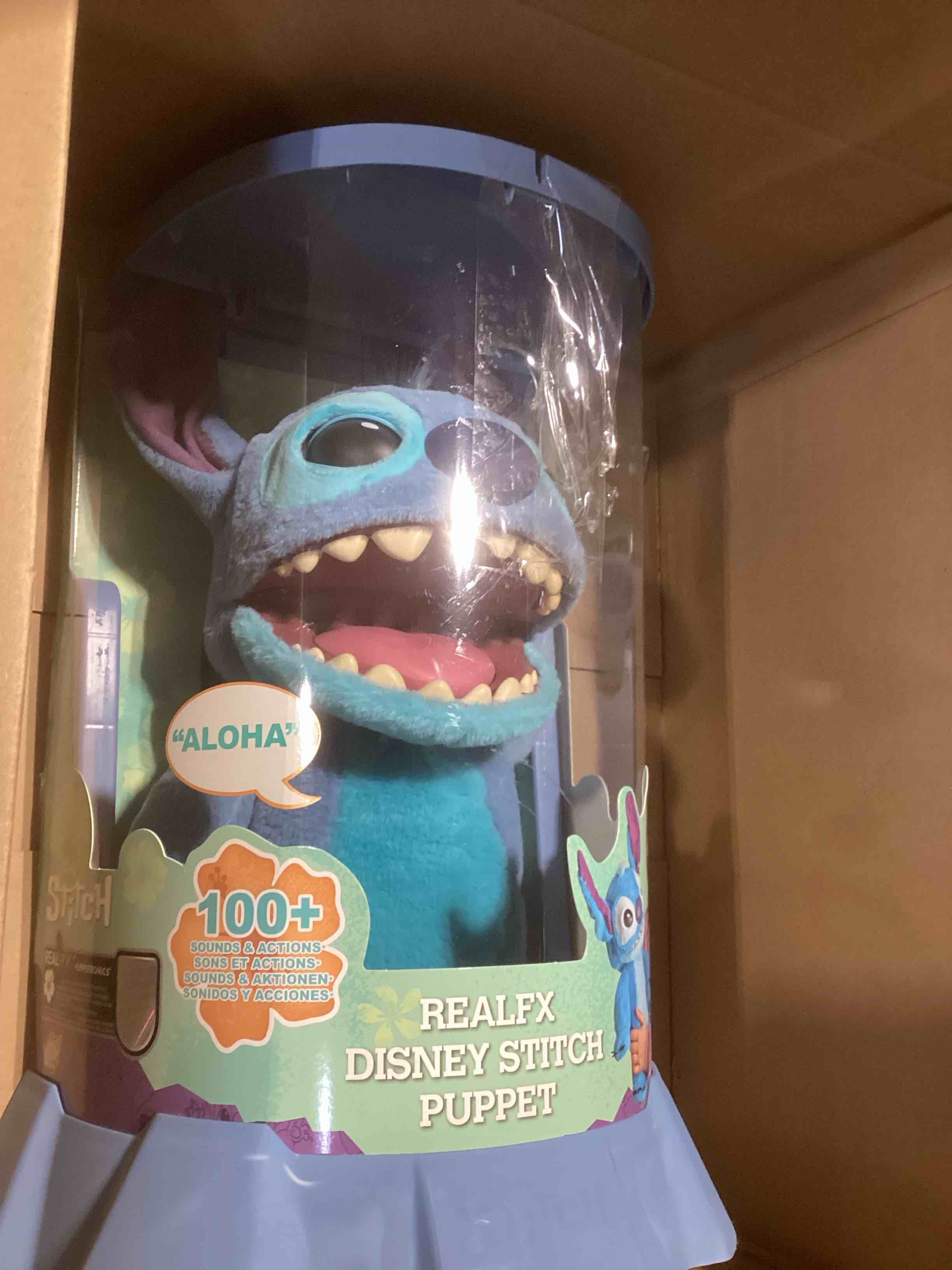 Condition photo showing As Is for wow! stuff disney stitch puppetronic by realfx | looks, feels & sounds real! | disney's lilo & stitch | over 100 action & sounds | 18" high | ages 6+