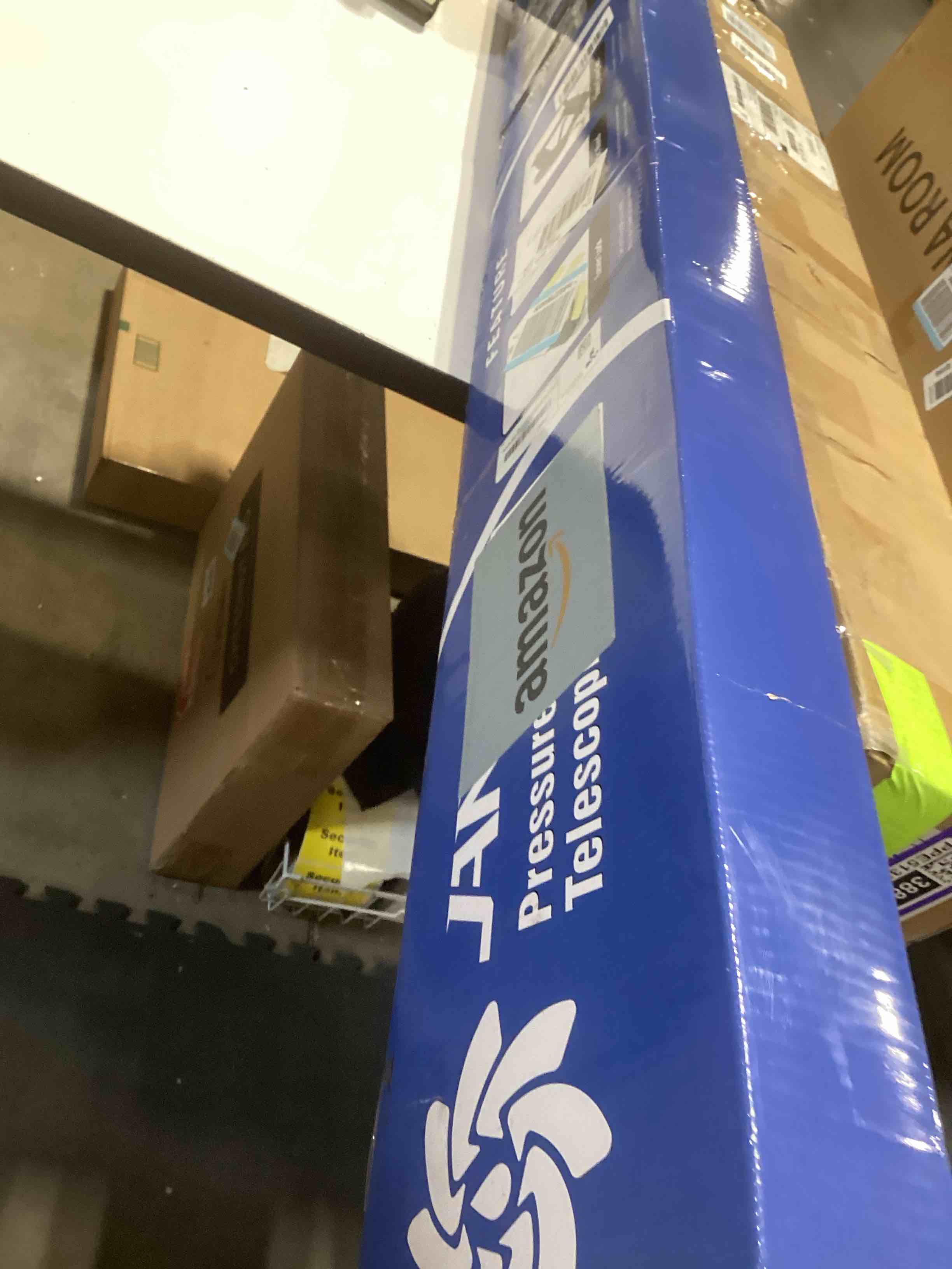 Condition photo showing Good Condition for janz 24 ft, aluminum telescoping pressure washer wand with 2 pressure washer extension wands,gutter cleaner attachment, 7 spray nozzle tips, 2 hose inlet adapters, pivoting coupler and support harness yellow