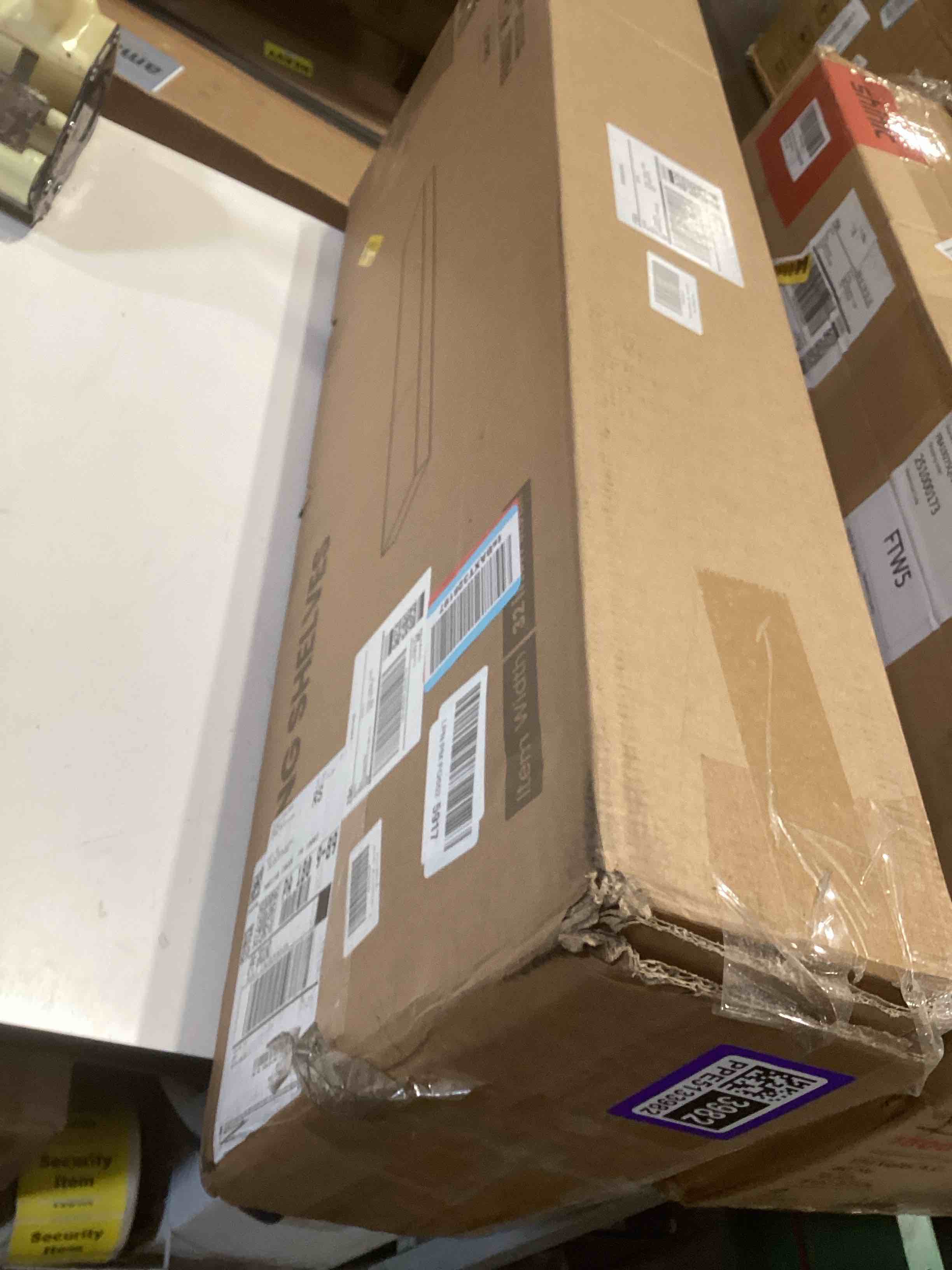 Condition photo showing Good Condition for fun memories deep floating shelves, 32w x 12d rustic brown wall shelves, 32 long rustic wood wide storage shelves for bedroom, kitchen, farmhouse, laundry room, bedroom, kitchen, home office- set of 3 rustic brown 32"w x12"d - 3p