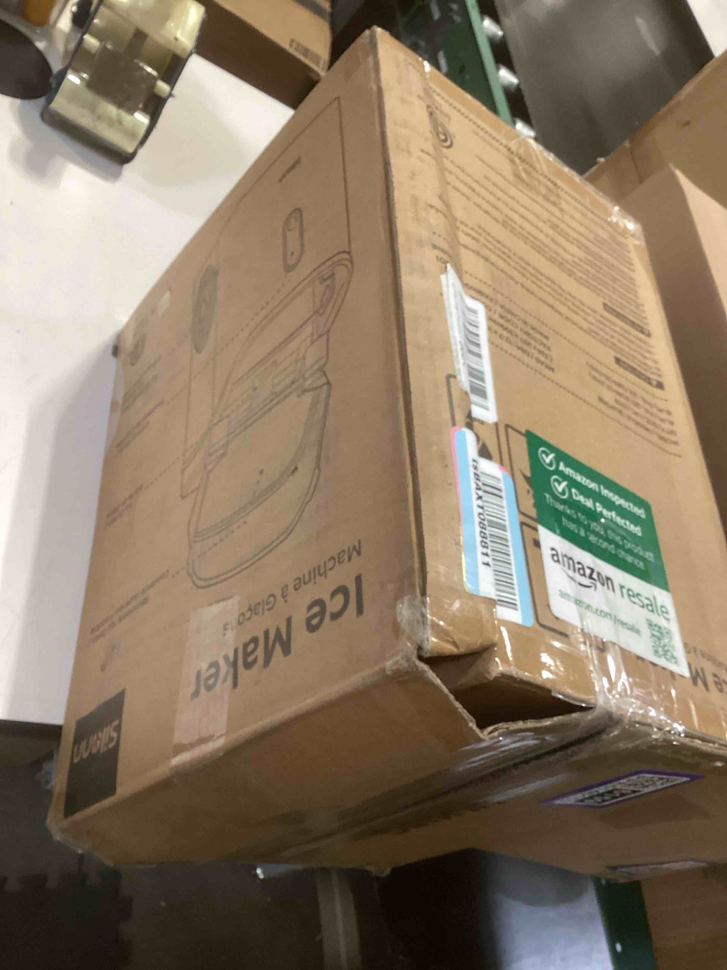 Condition photo showing As Is for silonn nugget ice maker countertop, pebble ice maker with soft chewable ice, one-click operation ice machine with self-cleaning, 33lbs/24h for home,kitchen,office dark 33 lbs