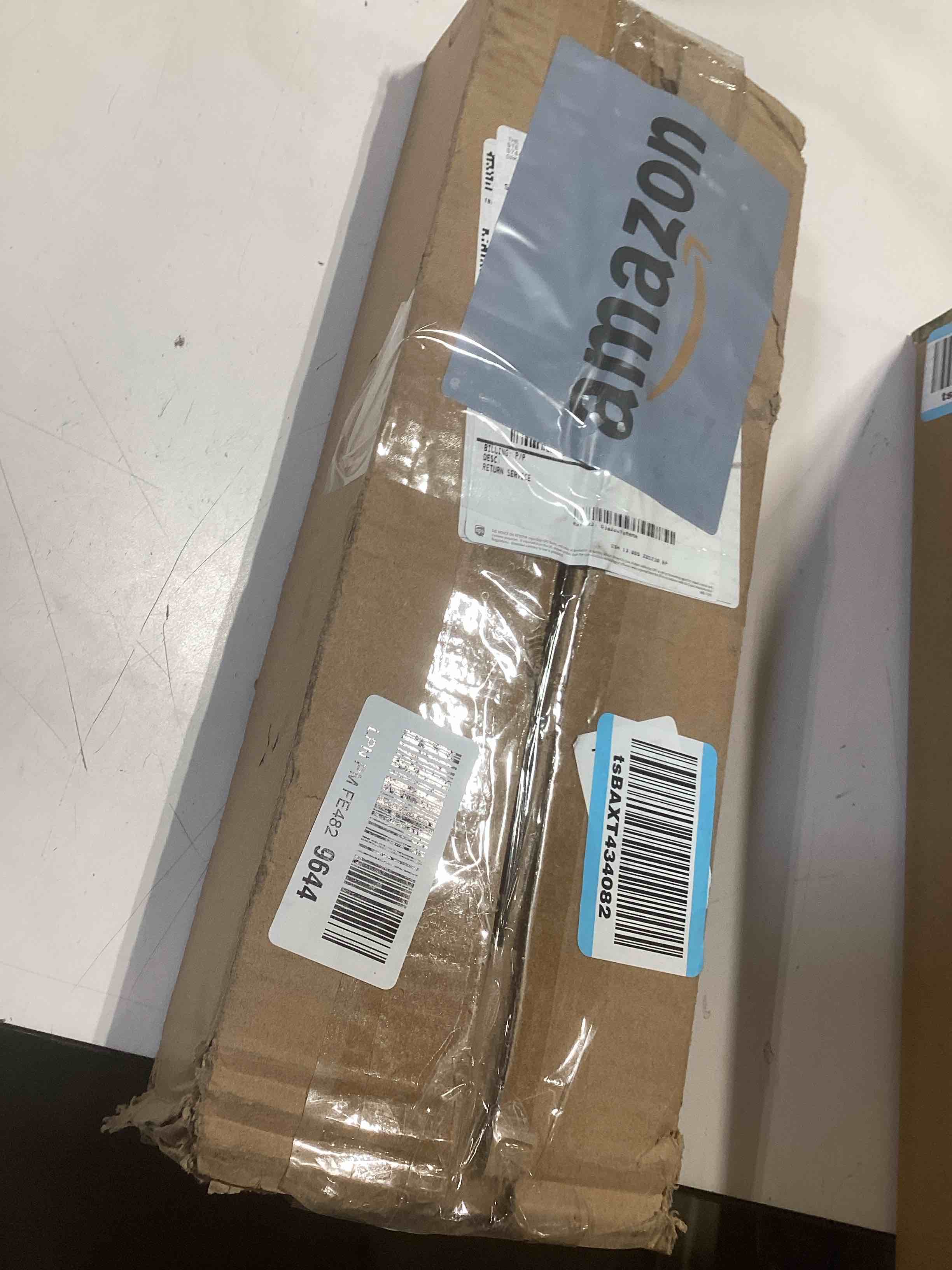 Condition photo showing Good Condition for wood curtain rods for windows: 1 inch diameter adjustable heavy duty curtain rod 48" to 86" with imitation wood grain leaf pattern finials wood grain 48"-86"|1 pack