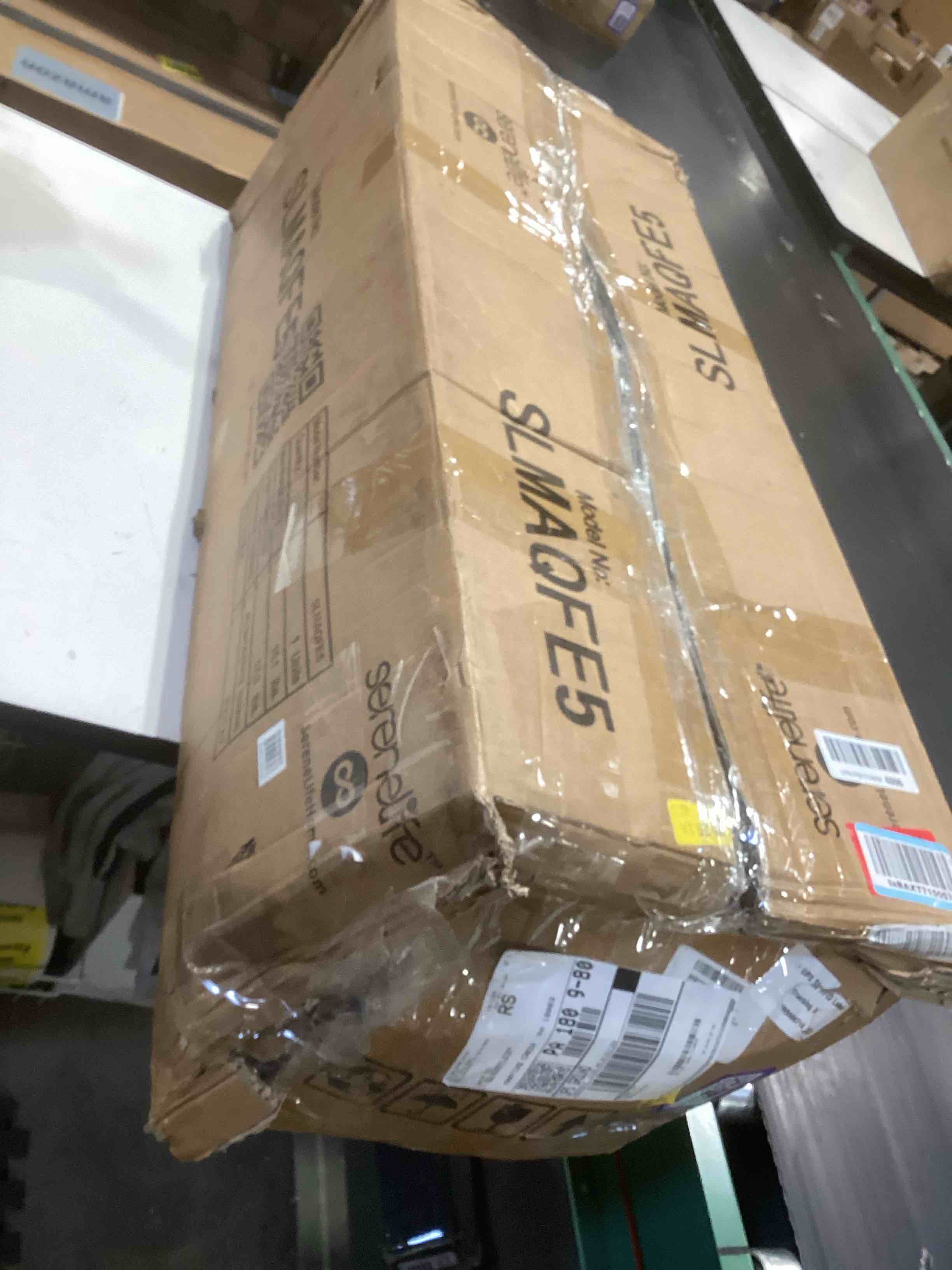 Condition photo showing As Is for serenelife female full body mannequin – 68.9" adjustable dress form with 360° rotating head, realistic face, detachable limbs, no-tool assembly, durable pp build with metal base for clothing display