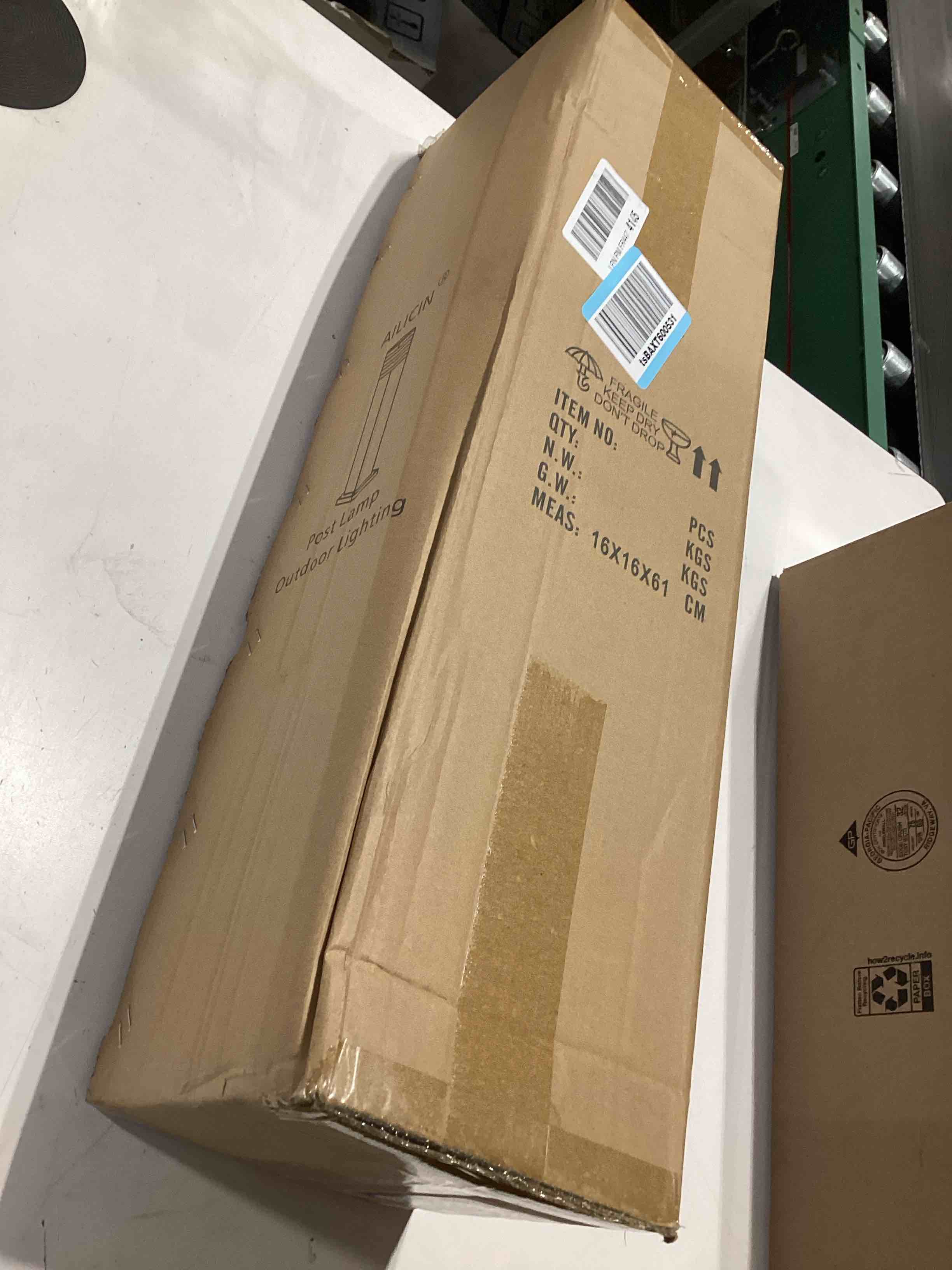 Condition photo showing Good Condition for pathway lights post lights ip55 waterproof outdoor lamp post lawn light floor lamp e26 lampholder hardwired suitable for 12v / 24v / 120v voltage?23.5in, black? 5.5*23.5in black