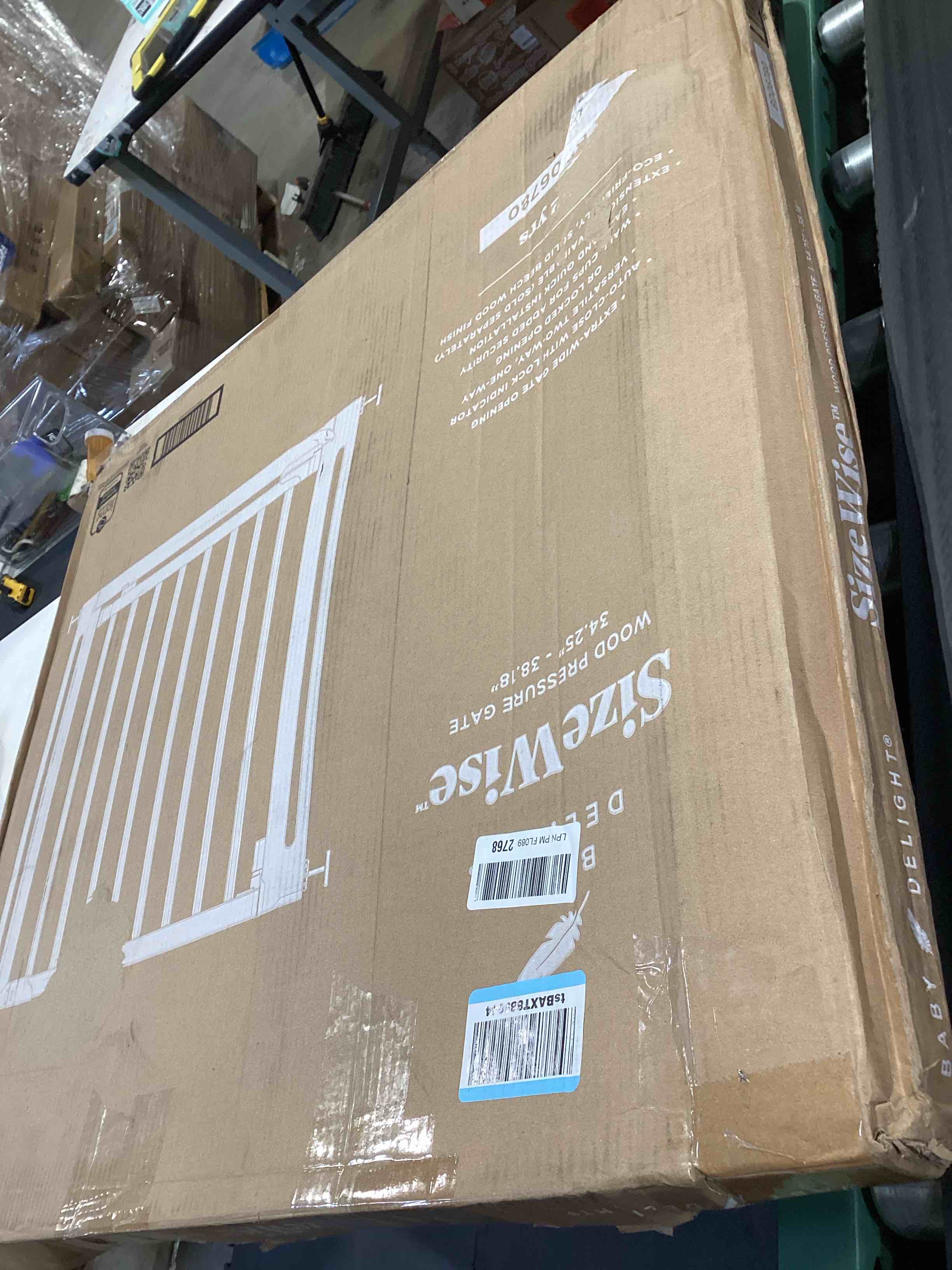 Condition photo showing Good Condition for baby delight sizewise™ wood pressure mounted safety gate 34.25"-38.18" | extra-wide passage | auto-close two-way opening | easy installation | pefc certified beech wood (28.7" passage) 34.25"-38.18" pressure-mounted gate