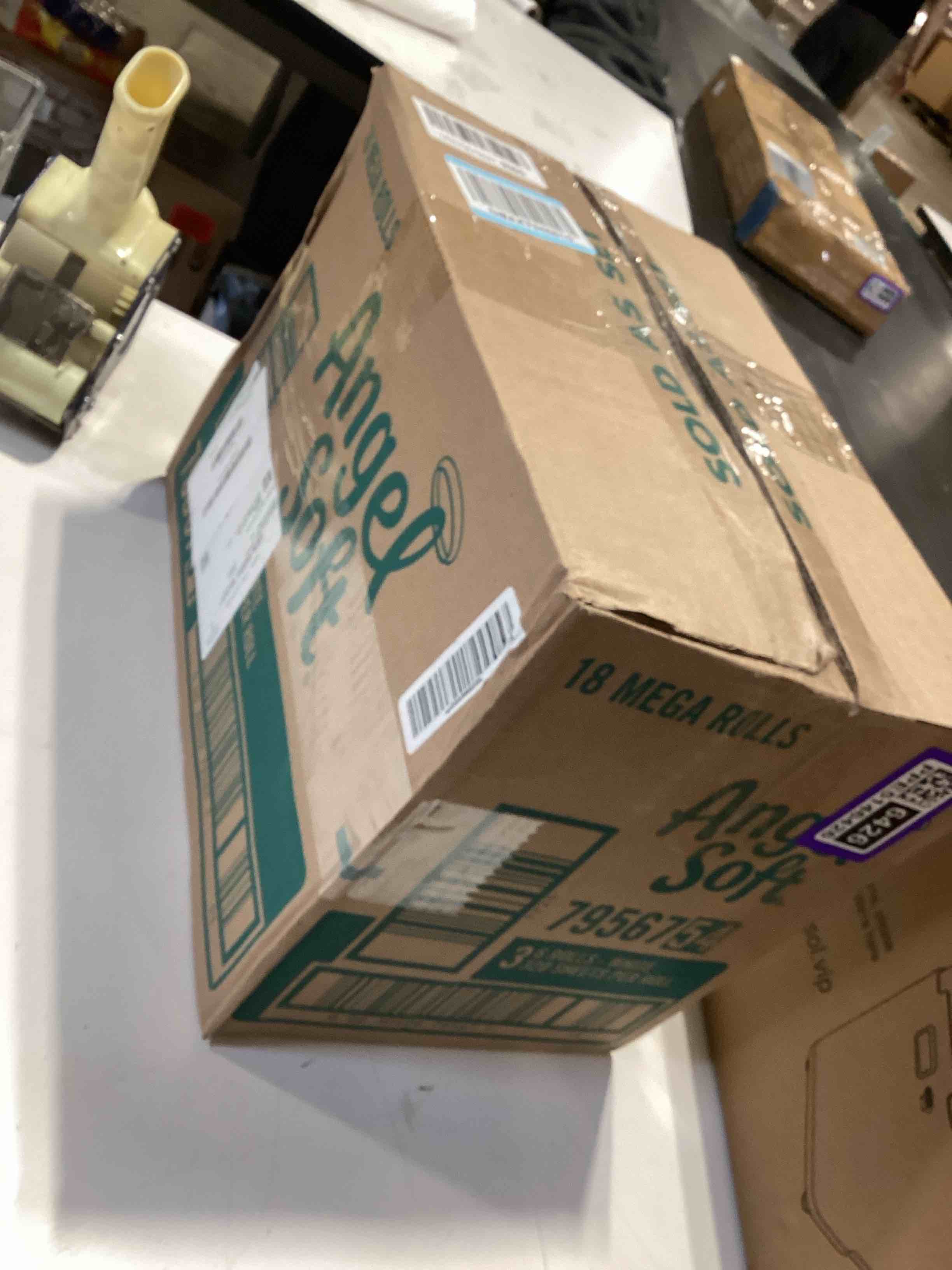 Condition photo showing Good Condition for angel soft toilet paper, 18 mega rolls = 72 regular rolls, soft and strong toilet tissue mega 320 sheet (pack of 18)