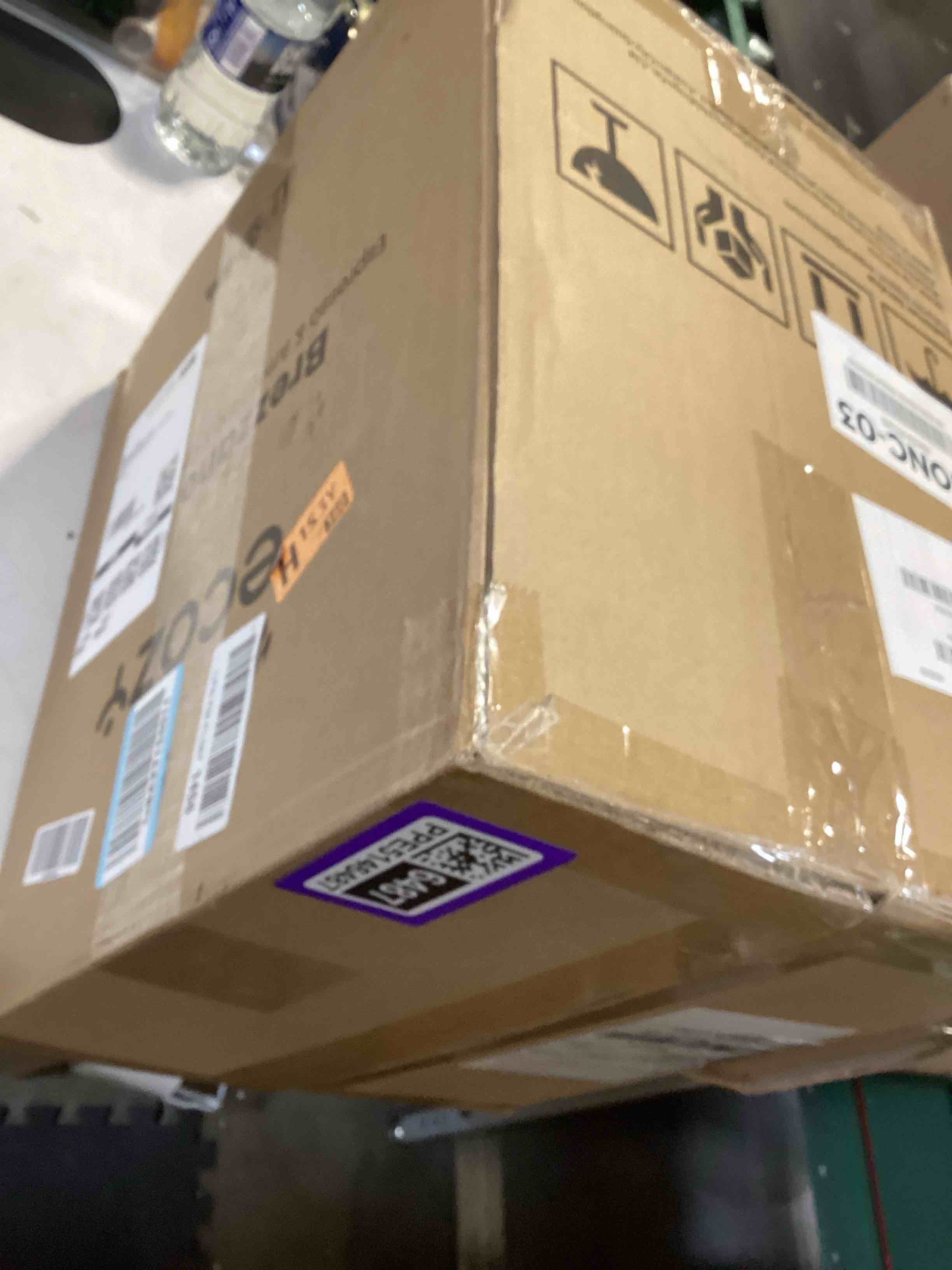 Condition photo showing Good Condition for not tested….ecozy 4-in-1 espresso machine and coffee maker combo with milk frother, all in one with cold brew & over ice, interactive touch screen, brezzano elite series for cappuccinos, lattes, americanos silver