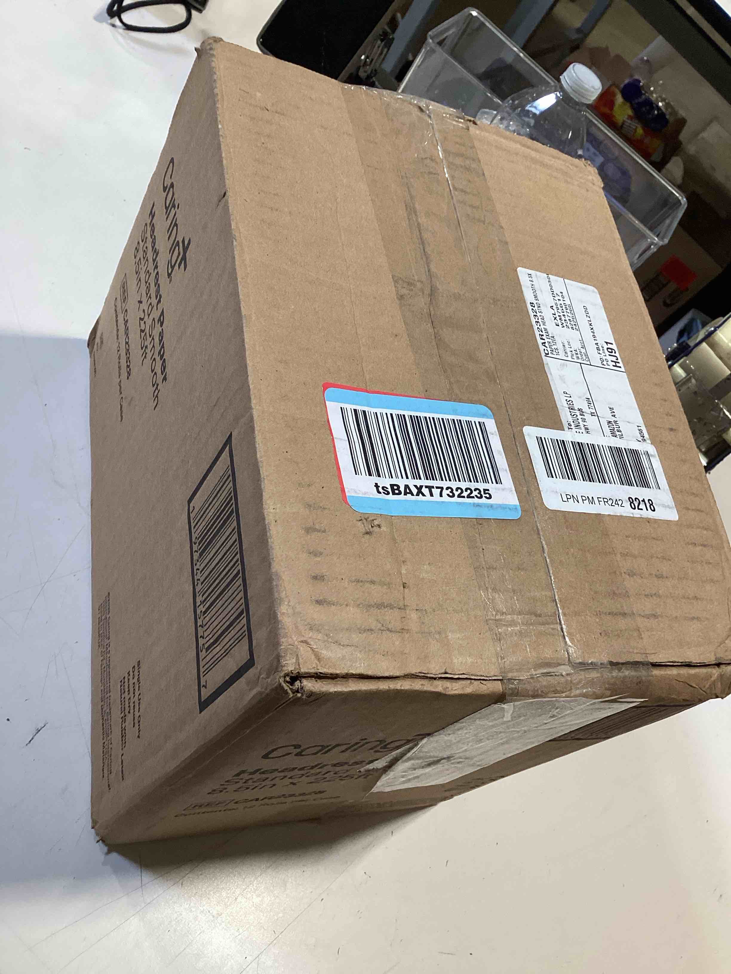 Condition photo showing Good Condition for caring headrest exam table paper, smooth, 8.5" x 225", 12 rolls/case, disposable medical table paper for chiropractors, massage therapists & physical therapy offices, hygienic surface protection