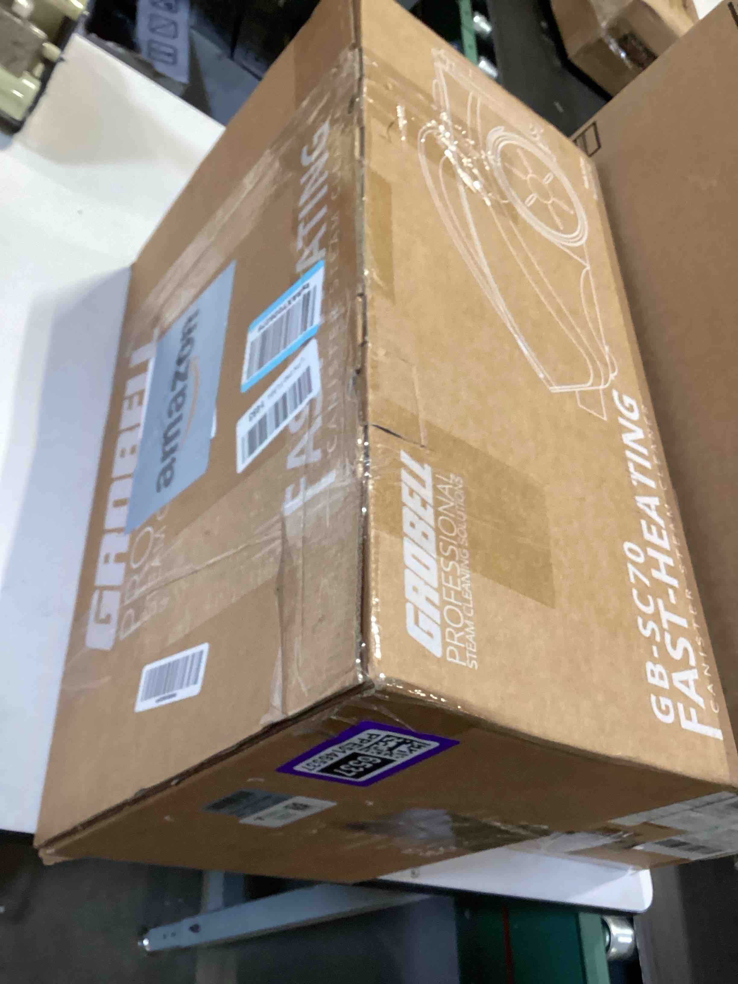 Condition photo showing As Is for steam cleaner: 40s fast heating-0.66gal (2.5l) large tank-21 pcs kit-no cooling-refill anytime-detachable hose multi portable steamer mop for home car bed furniture tile grout floor cleaning white