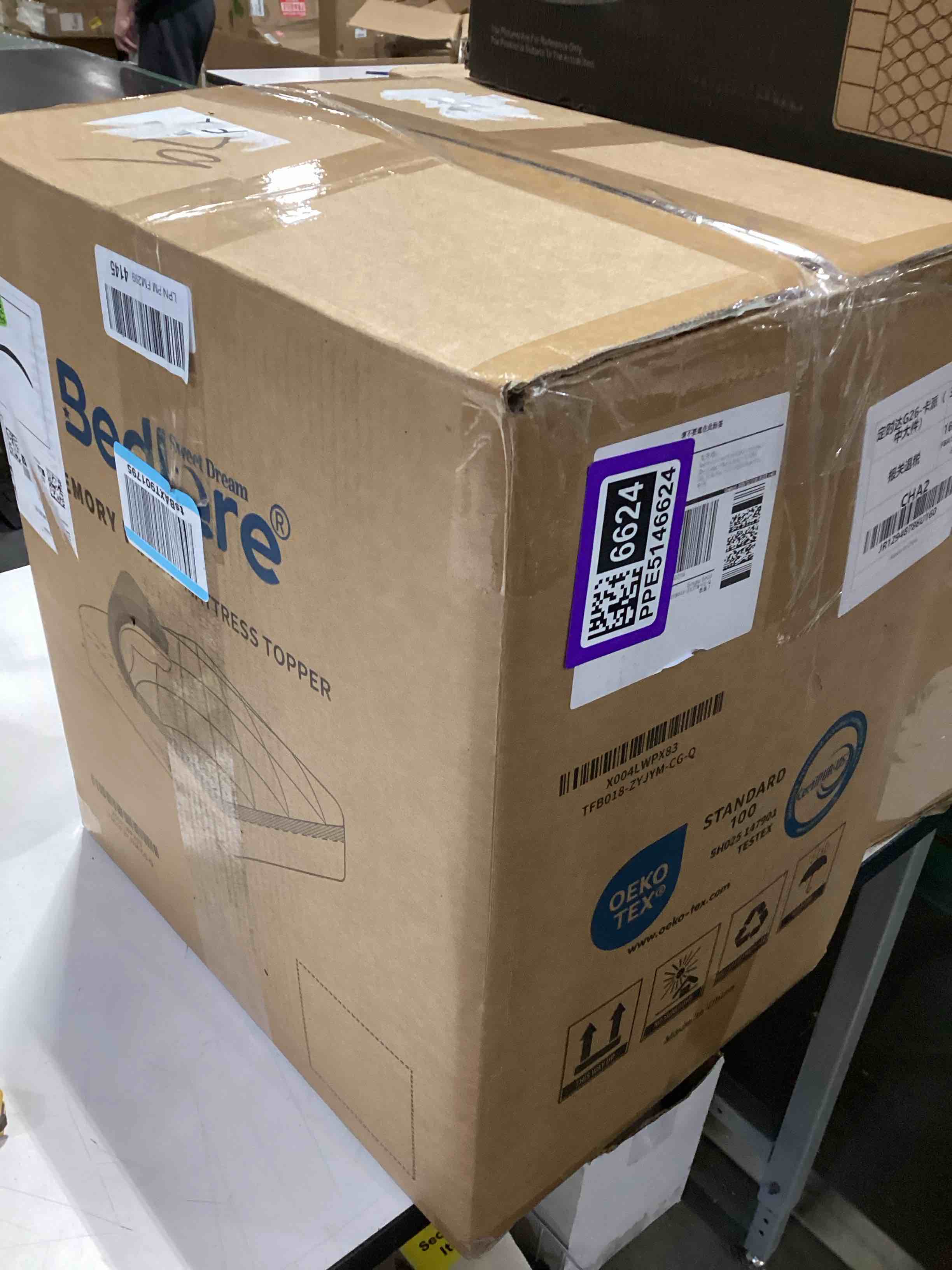 Condition photo showing Good Condition for bedlore 4 inch memory foam mattress topper queen,2-in-1 dual layer design (2" gel memory foam + 2" plush pillow top cover) mattress topper medium-firm,pressure relief & back pain support(dark gray) dark gray queen