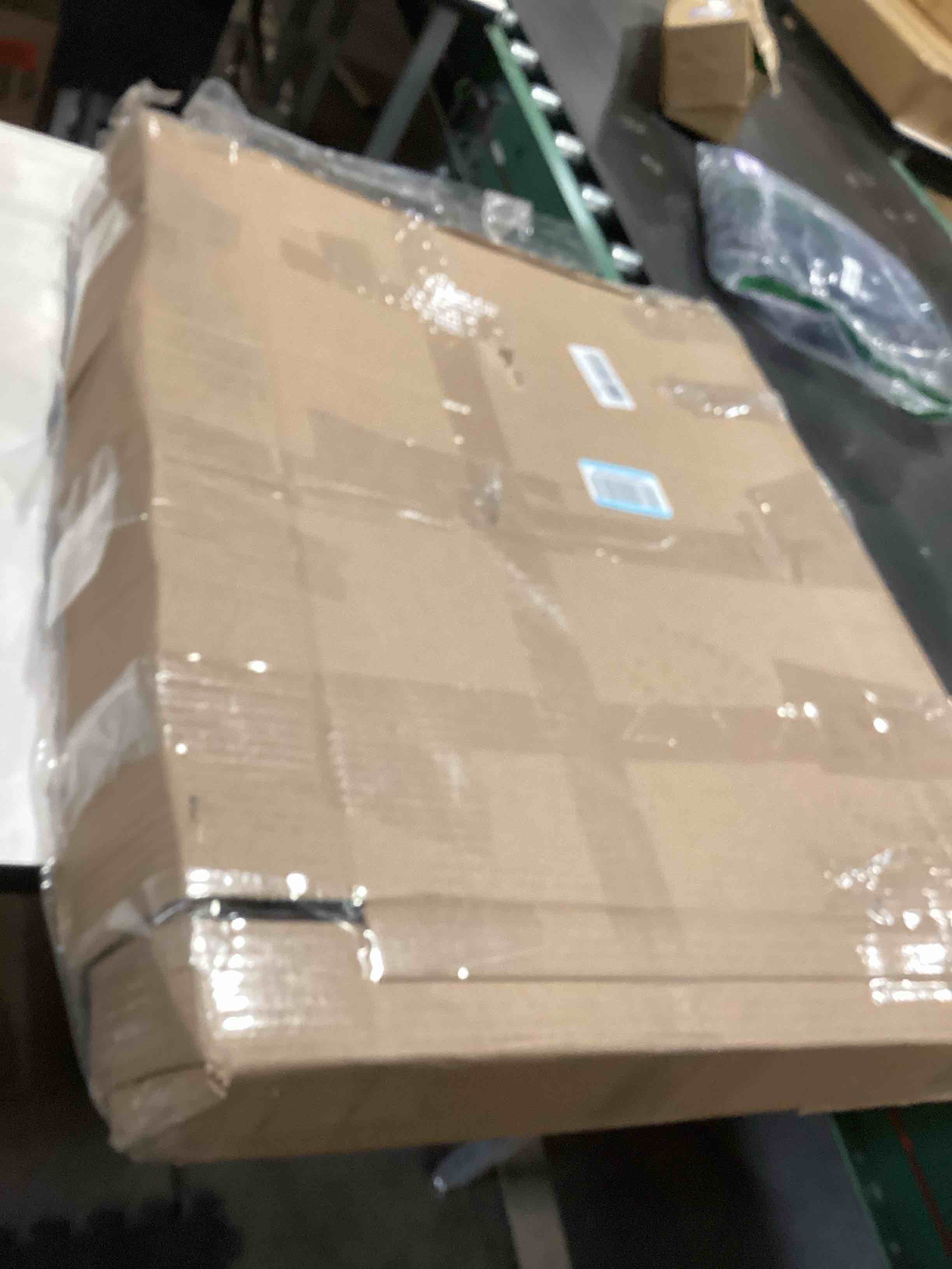 Condition photo showing Good Condition for spirich 96-inch extra wide 30-inches tall dog gate with door walk through, freestanding wire pet gate for the house, doorway, stairs, pet puppy safety fence, support feet included(espresso) espresso ?4 panels with door?96"w x 30"h