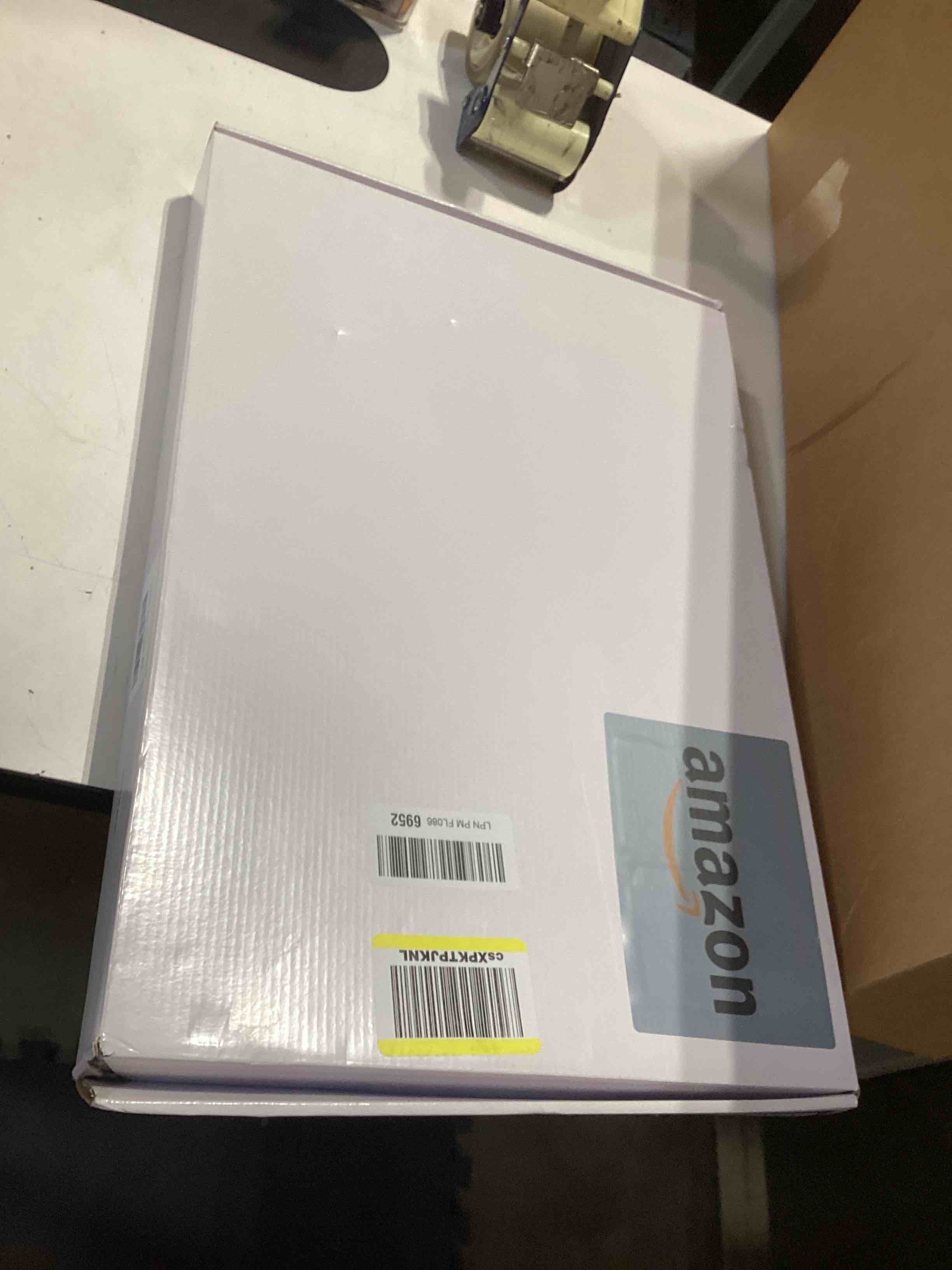 Condition photo showing Good Condition for clear rectangular 14x20 inches acrylic ottoman tray decorative serving tray with cutout handles organizer tray on coffee table countertop big breakfast bed tray living room appetizer serving food 20" x 14" x 2" clear