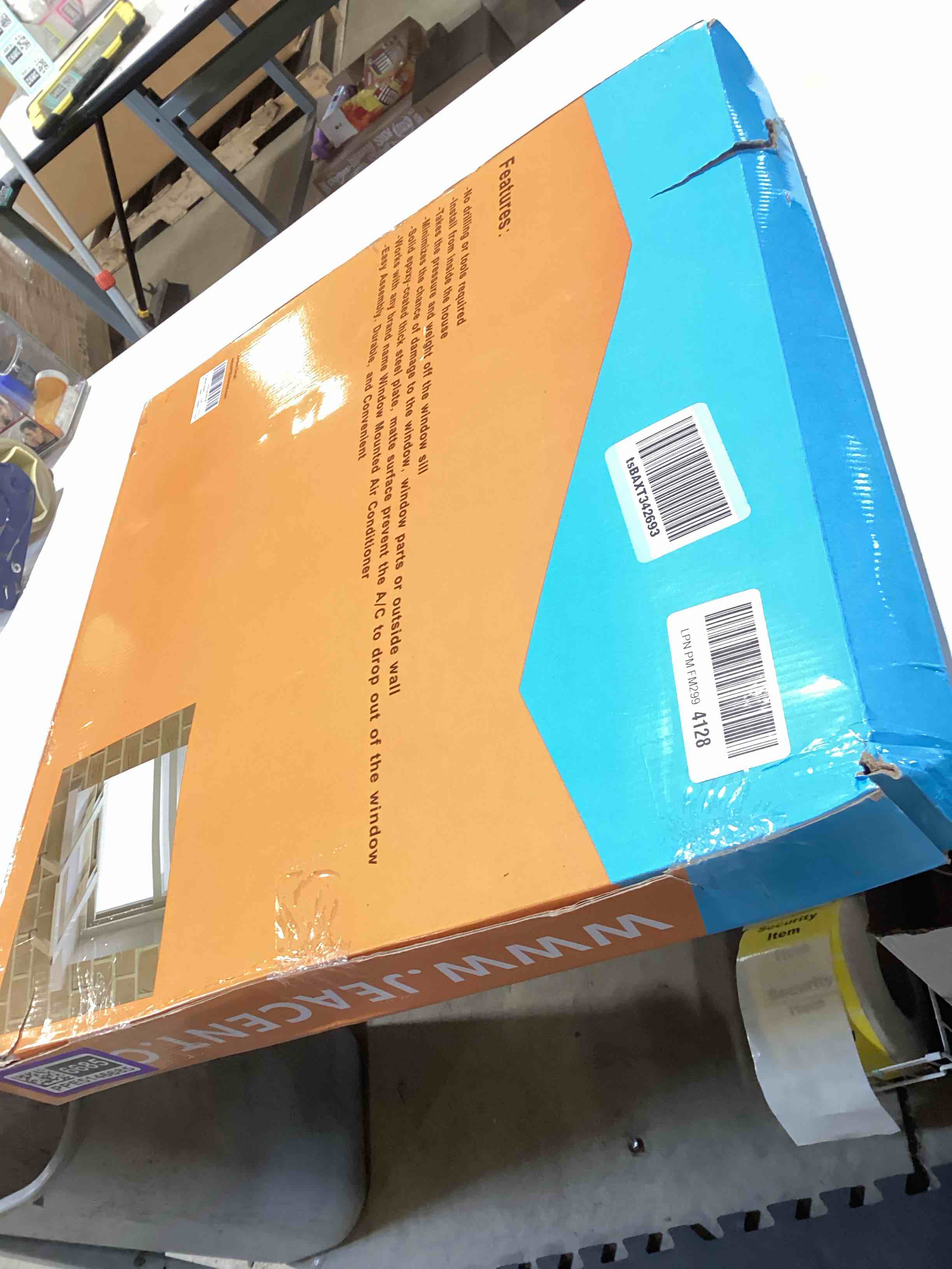 Condition photo showing Good Condition for jeacent universal window air conditioner support bracket no drilling ,no tools, heavy-duty window ac bracket supports up to 200lbs, fits single or double hung windows
