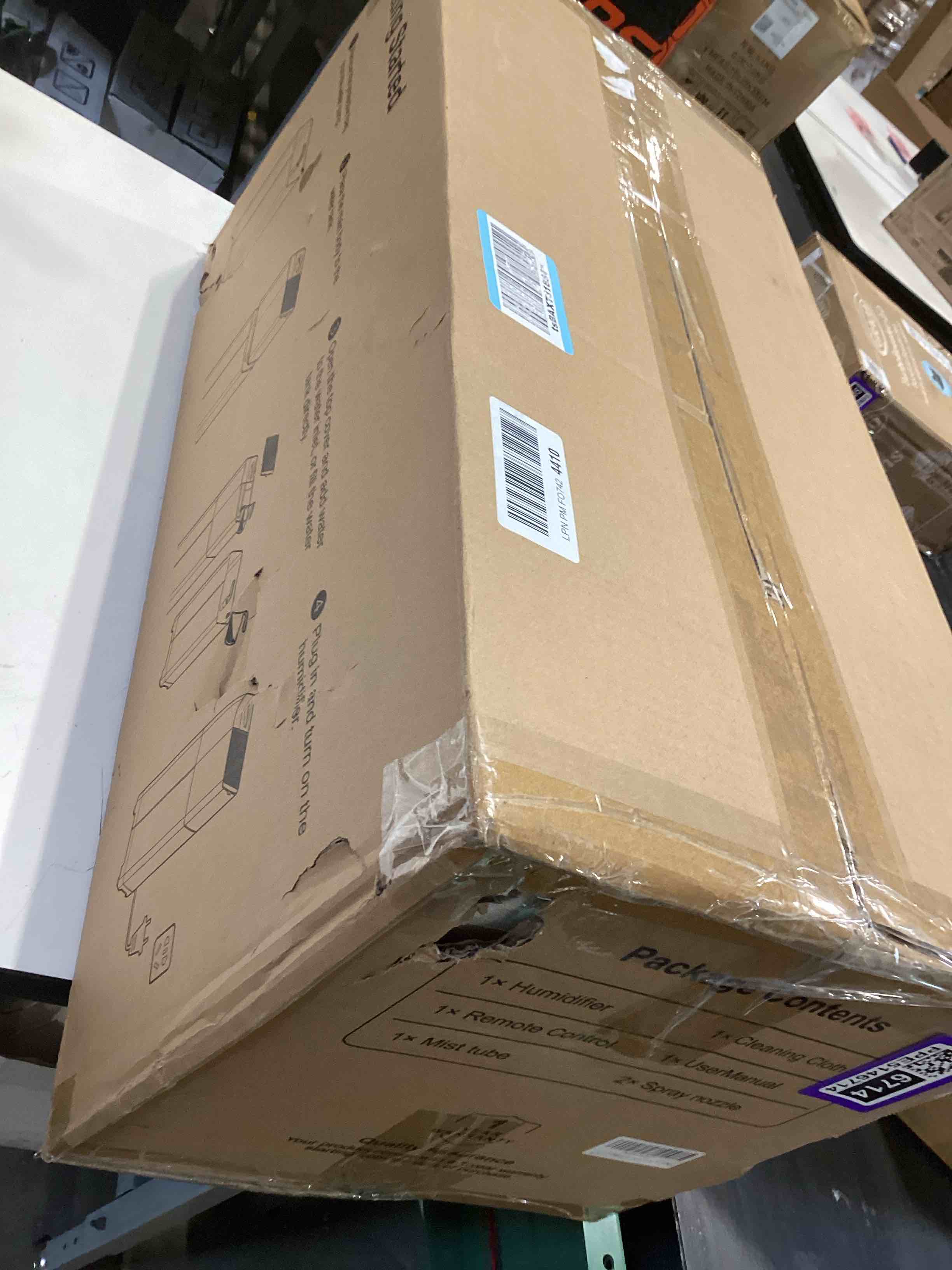 Condition photo showing Good Condition for not tested…humidifier large room,26l/6.8gal whole house humidifiers for home 3000 sq.ft,1800ml/h cool mist humidifier baby, top fill humidifiers for bedroom plant with 360° nozzle & extension tube,grey